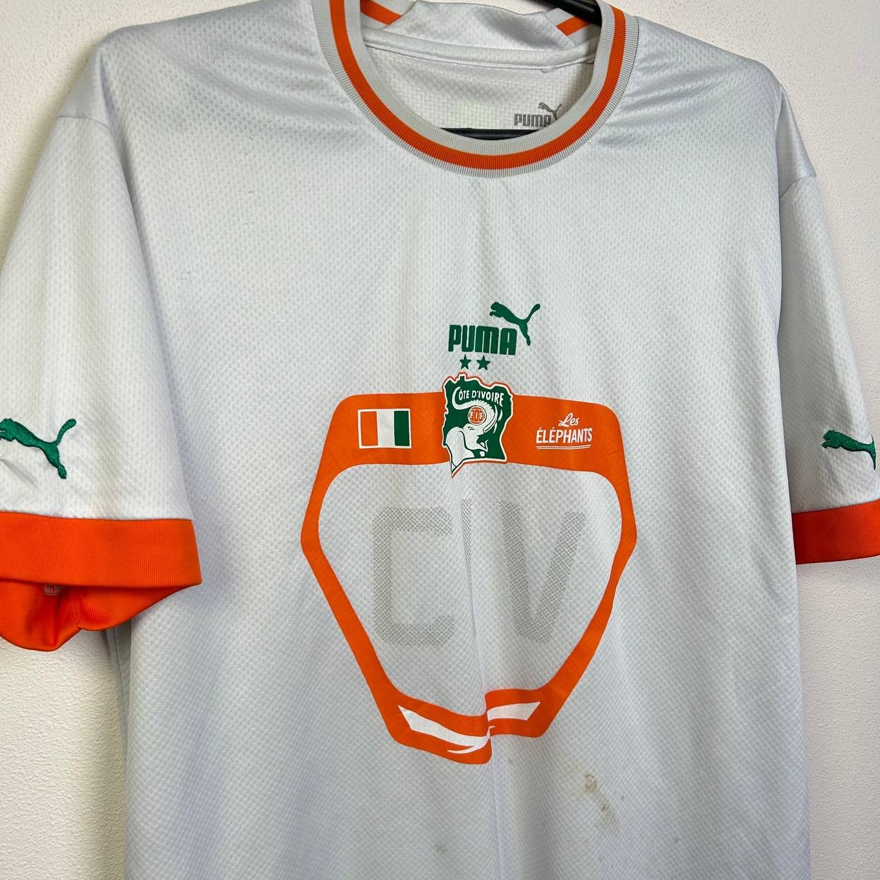 Puma Mens Puma Ivory Coast Cote Divoire 2020s home soccer jersey Size US XL / EU 56 / 4 - 2 Thumbnail