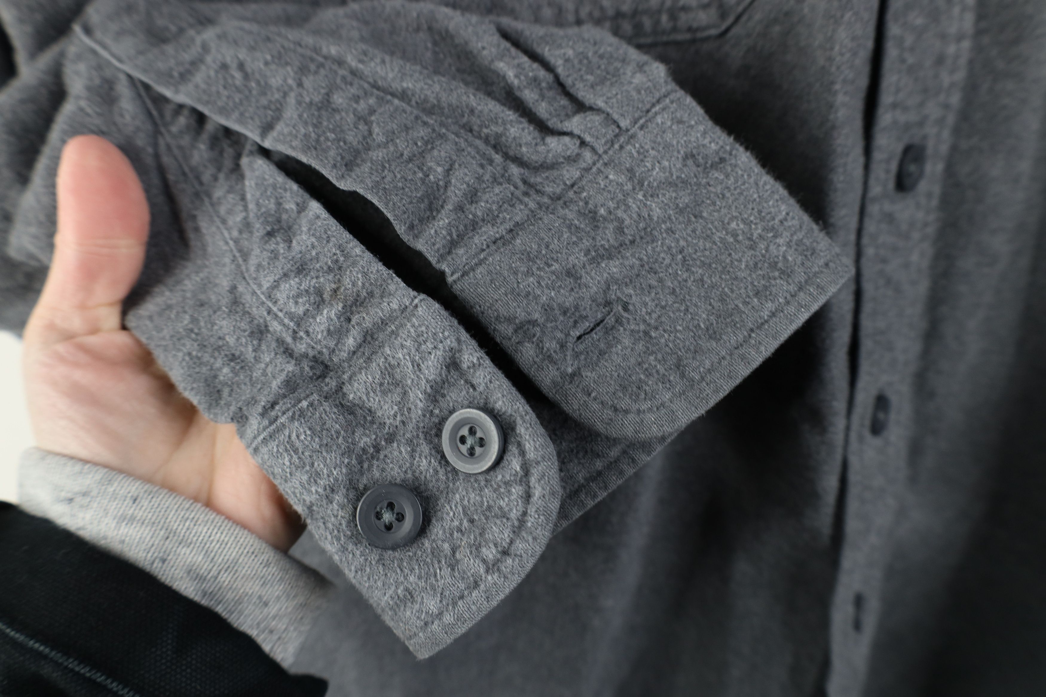 L.L. Bean Vintage 90s LL Bean Heavy Chamois Cloth Button Shirt Gray Size US XXL / EU 58 / 5 - 7 Thumbnail