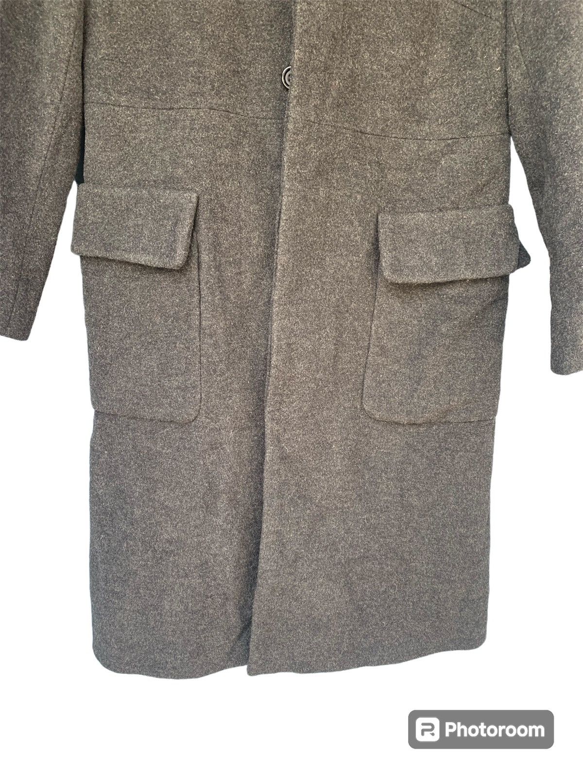 Yohji Yamamoto Vintage Yohji Yamamoto Ined Wool Long Hoodie Jacket Size S / US 4 / IT 40 - 10 Thumbnail