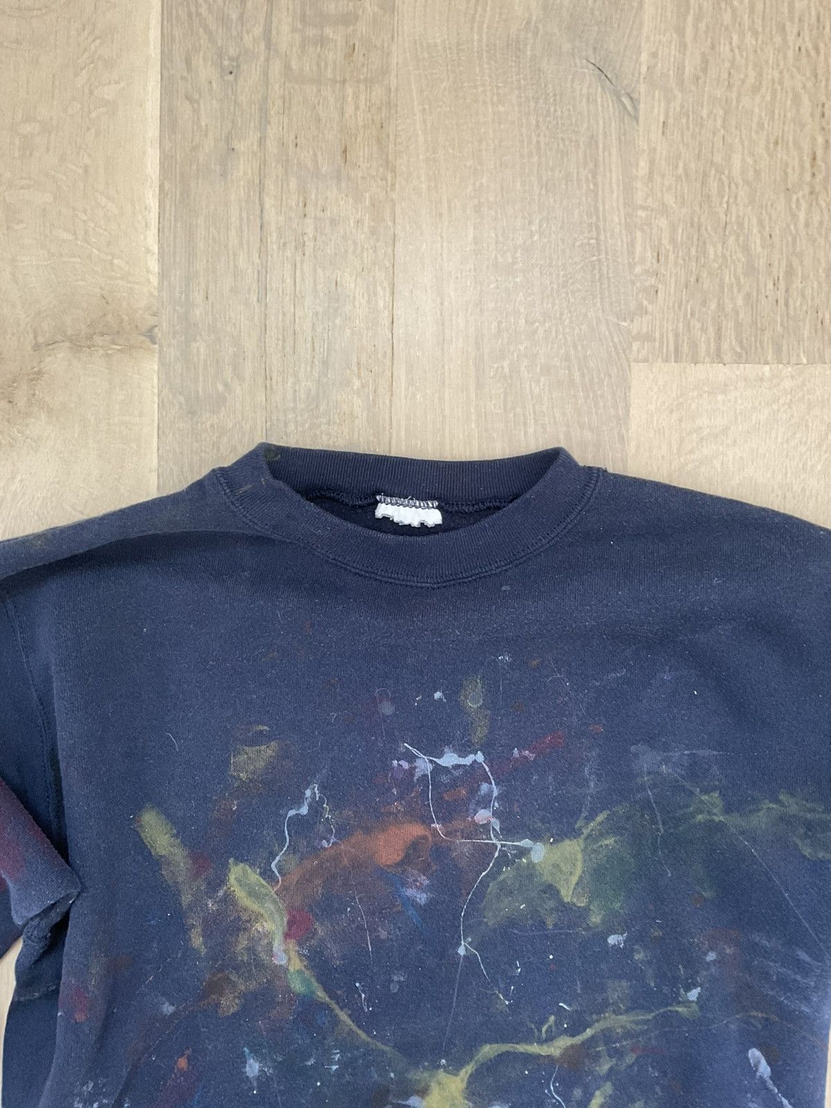 Vintage Vintage Paint Splatter Distressed Crewneck Sweatshirt Size US M / EU 48-50 / 2 - 5 Thumbnail