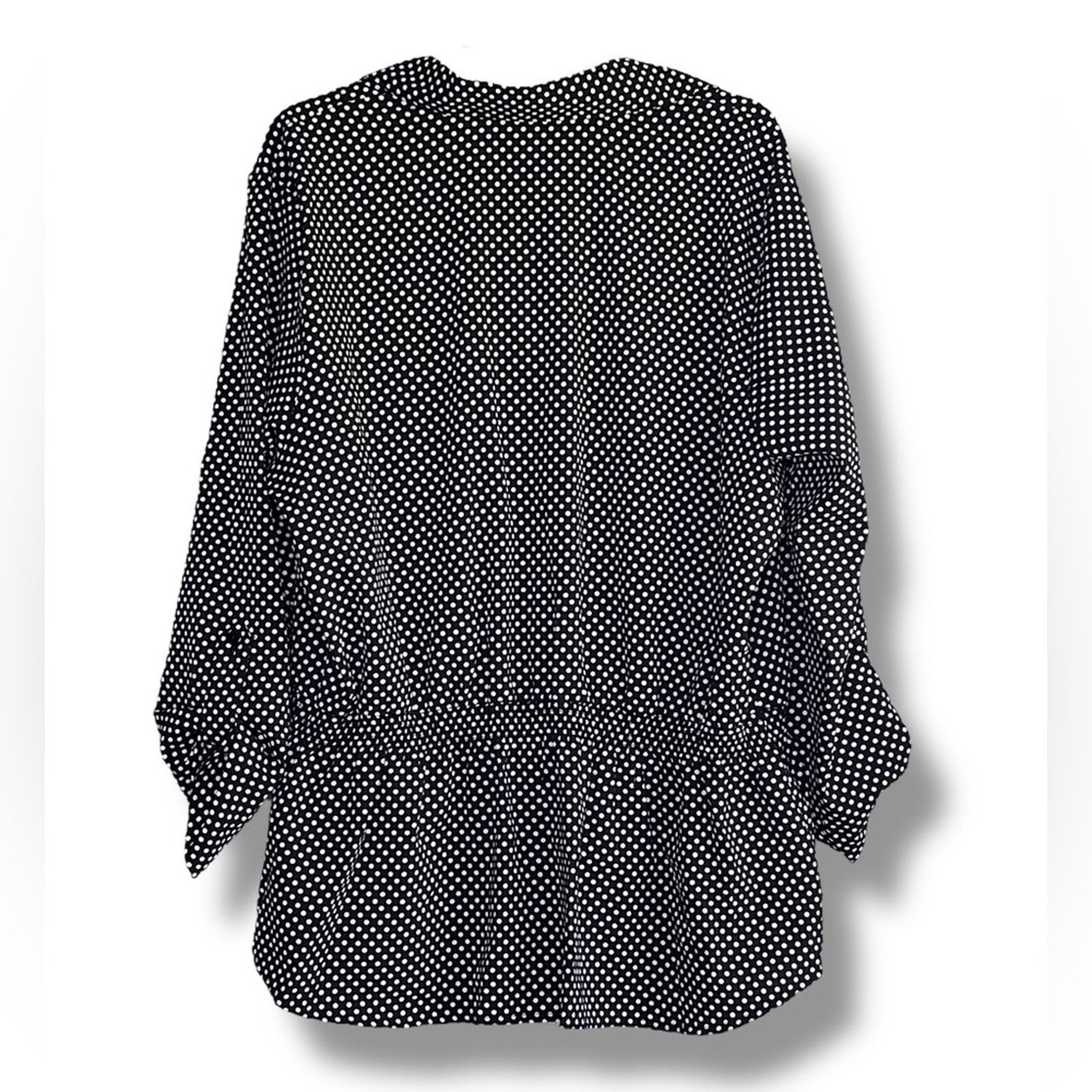 Other Notations Woman Plus Size buttoned polka dot peplum blouse Size 3XL / US 20-22 - 3 Thumbnail