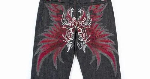 Japanese Brand Baggy jeans with embroidery Size US 32 / EU 48 - 4 Thumbnail