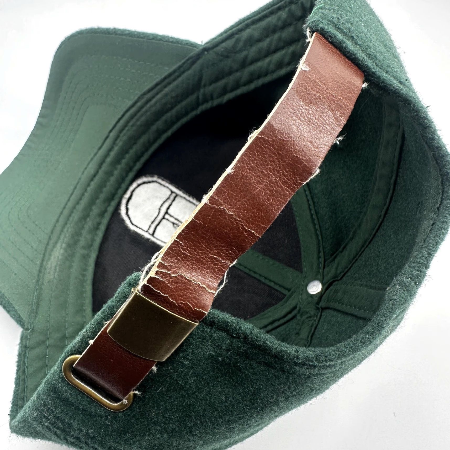 Vintage Paws Up Hat Cap Strap Back Mens Green Felt Baseball Logo One Size Size ONE SIZE - 5 Thumbnail