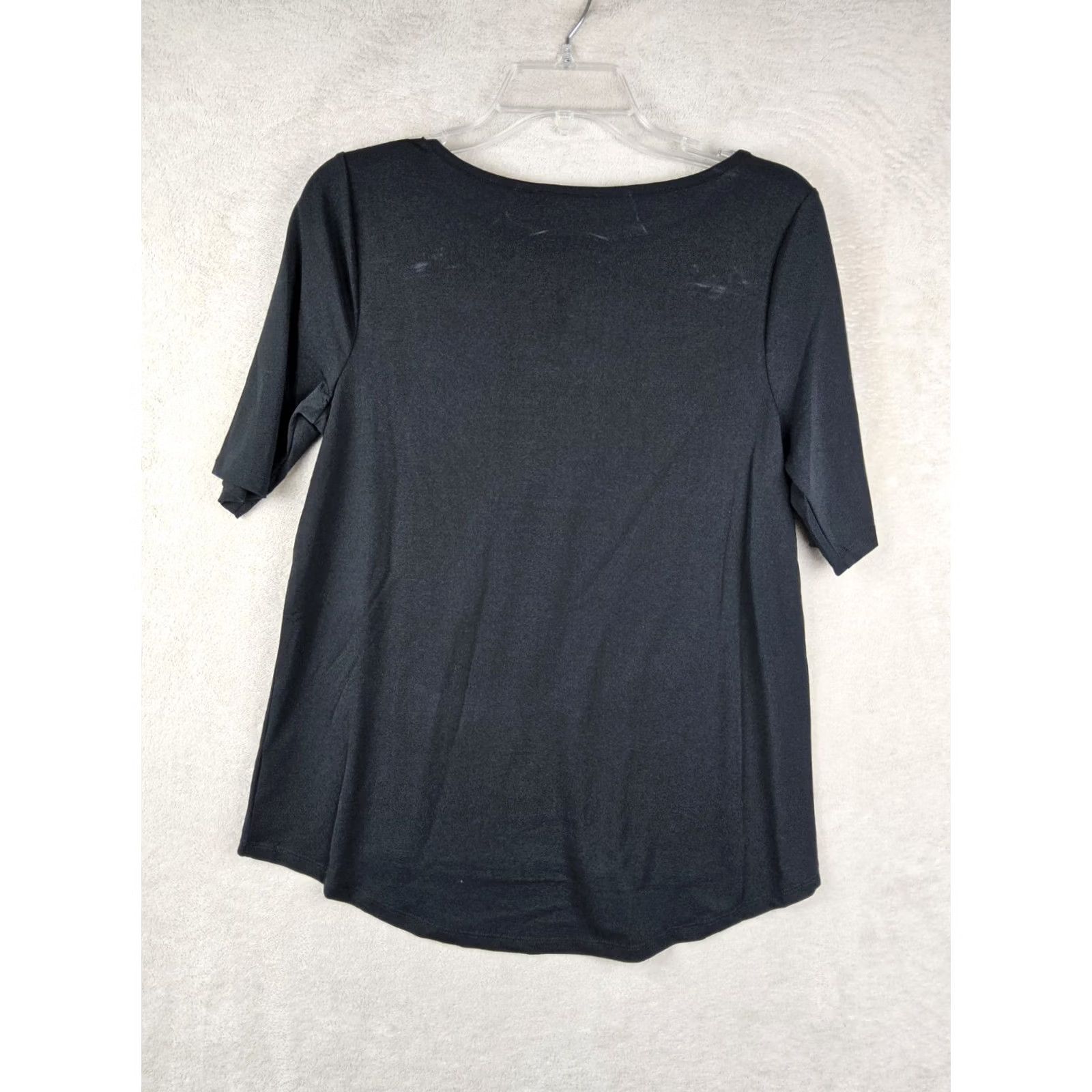 Vintage Cable & Gauge Blouse Top Women's Elbow Sleeve Hi Lo Black M Size M / US 6-8 / IT 42-44 - 5 Thumbnail