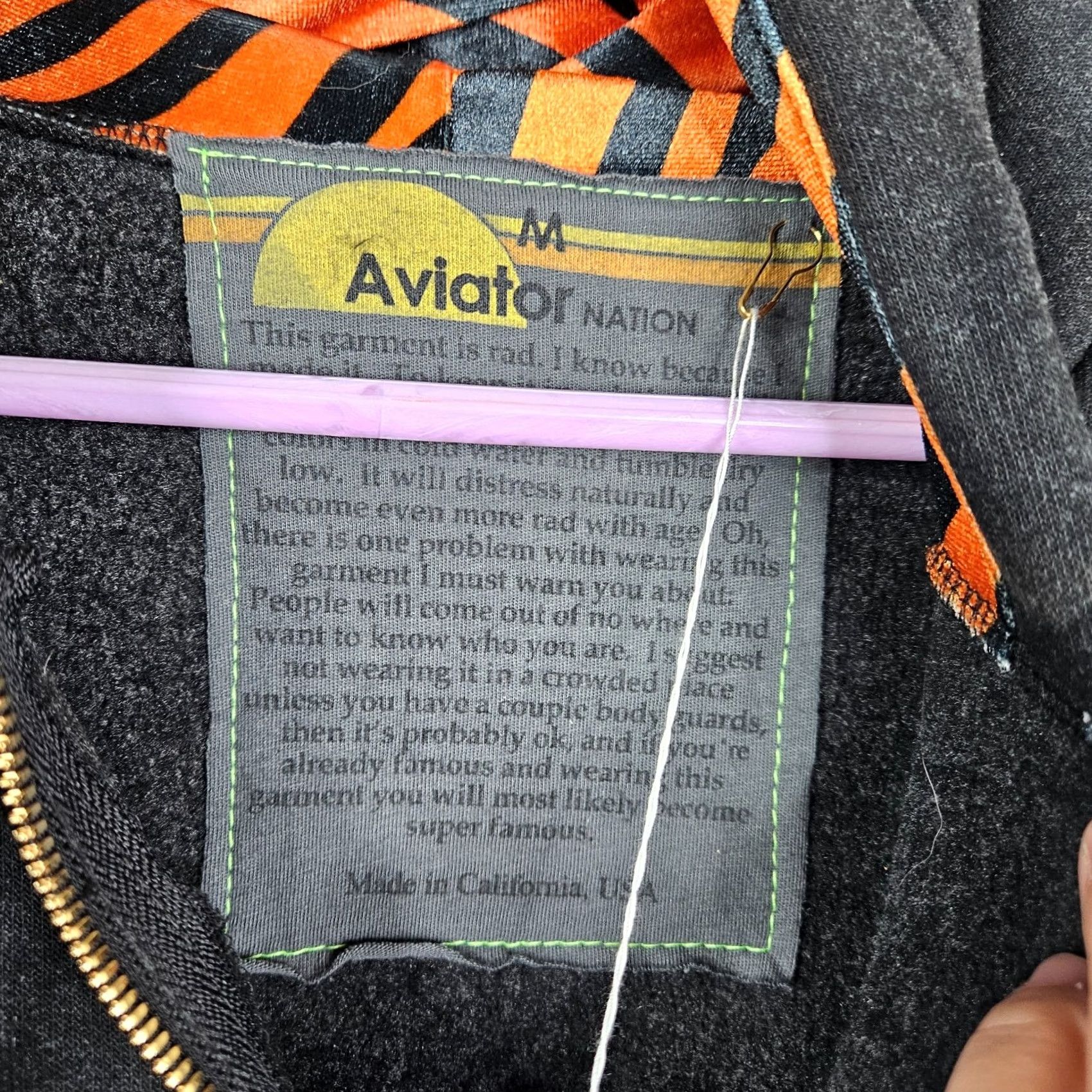 Aviator Nation Aviator Nation Women's Tiger Stripe Relaxed Zip Hoodie Pockets Sz M NEW Size M / US 6-8 / IT 42-44 - 3 Thumbnail