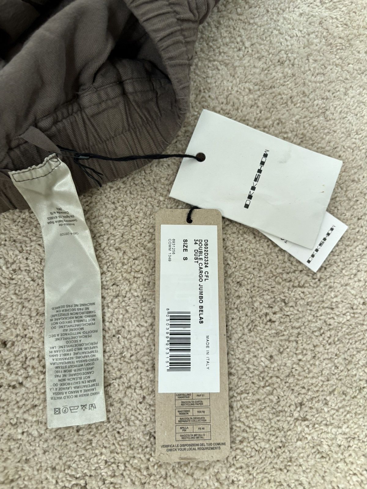 Rick Owens Drkshdw Rick Owens DRKSHDW grey cargobelas Size US 28 / EU 44 - 6 Thumbnail
