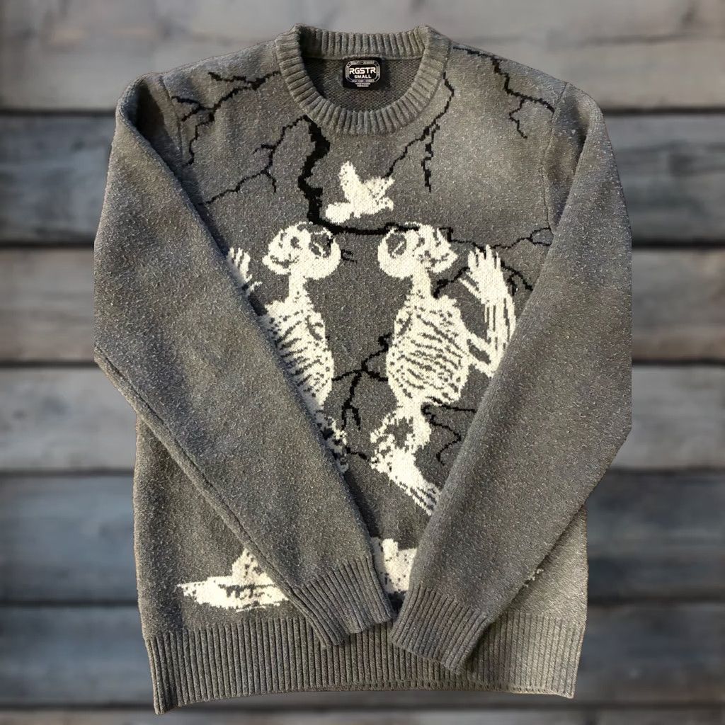 Praying RGSTR Sweater Skeletons Praying Women’s Gray Sweatshirt Size S / US 4 / IT 40 - 1 Thumbnail