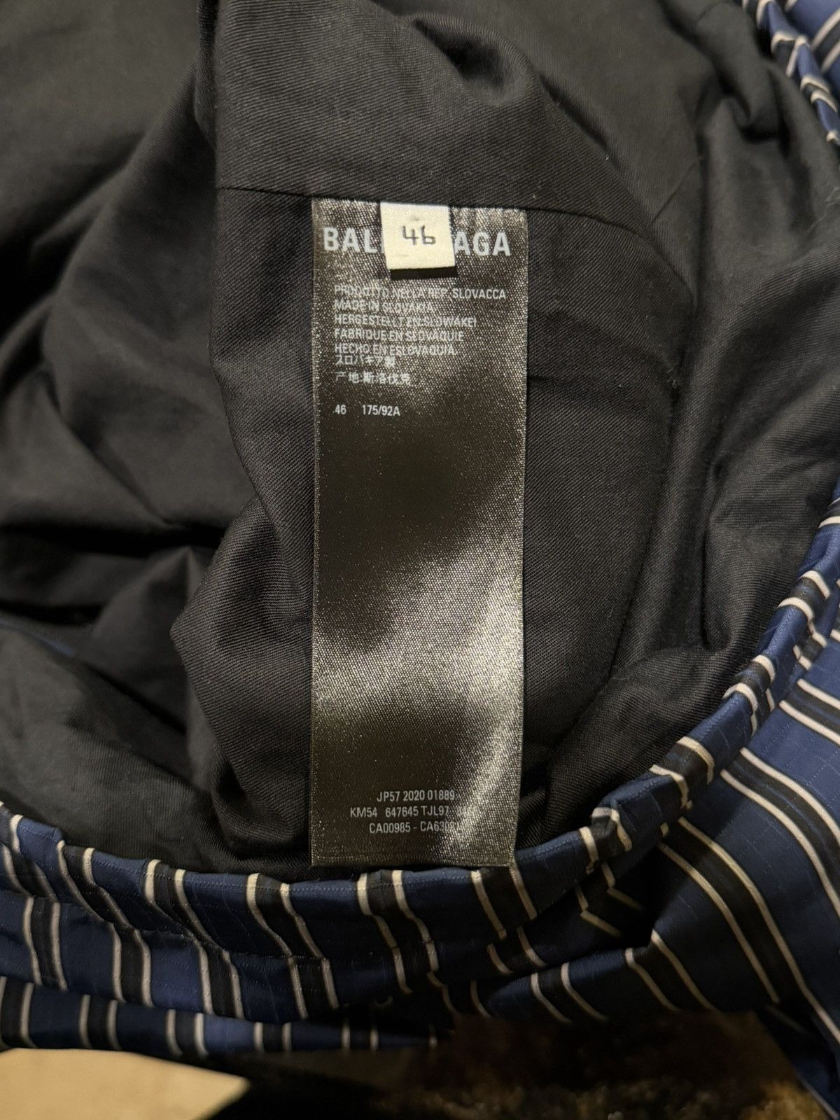Balenciaga Balenciaga Ripstop Oversized Blue Striped 2020 Parka Jacket Size US S / EU 44-46 / 1 - 16 Thumbnail