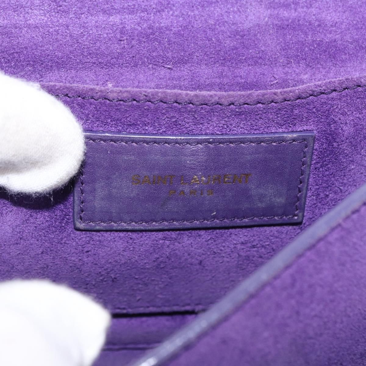 Saint Laurent Paris SAINT LAURENT Classic Y Line Chain Satchel Small Bag Leather Size ONE SIZE - 18 Thumbnail