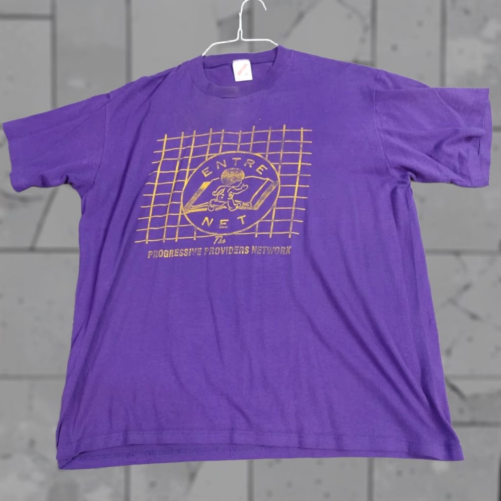Vintage VINTAGE USA Made Progressive Providers Network T-Shirt L Men Purple Short Sleeve Crew Neck Graphic 1990s Size US L / EU 52-54 / 3 - 1 Thumbnail