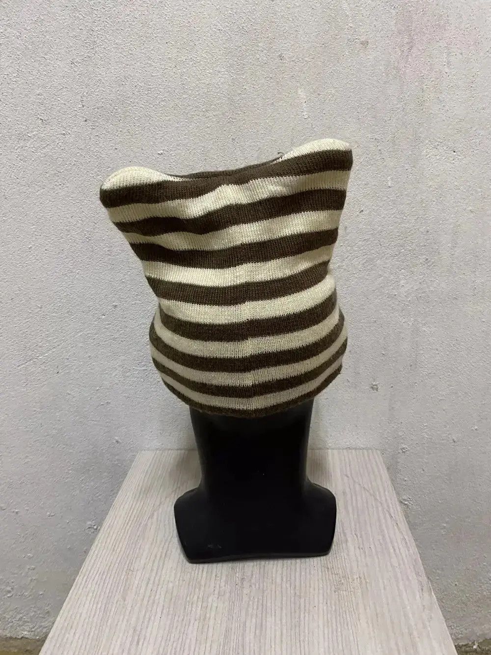 Vintage Japanese Brand Stripe Design Beanie Hat Size ONE SIZE - 4 Thumbnail