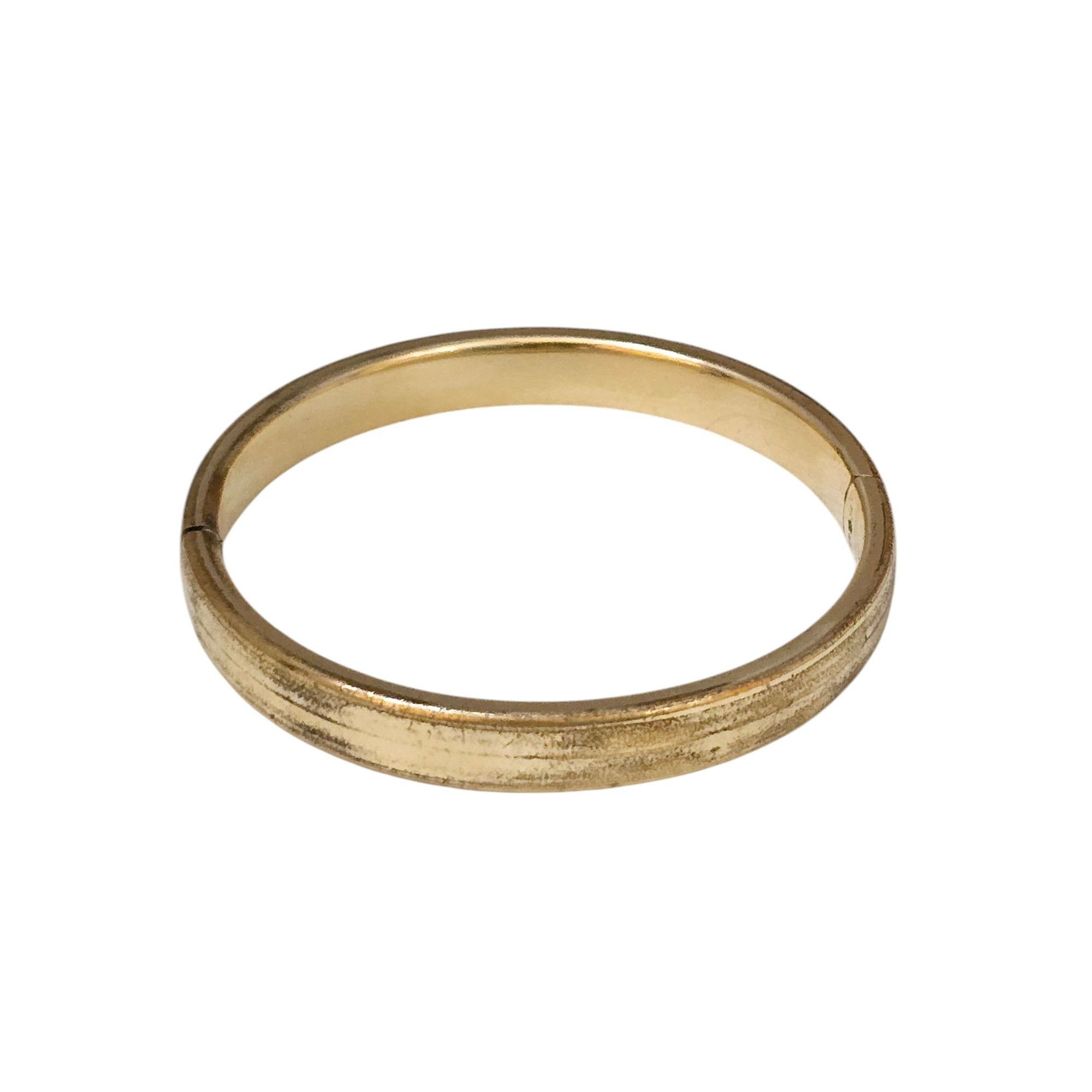 Vintage Vintage Heavy Etched Gold-Filled Bangle Bracelet (A7785) Size ONE SIZE - 6 Thumbnail
