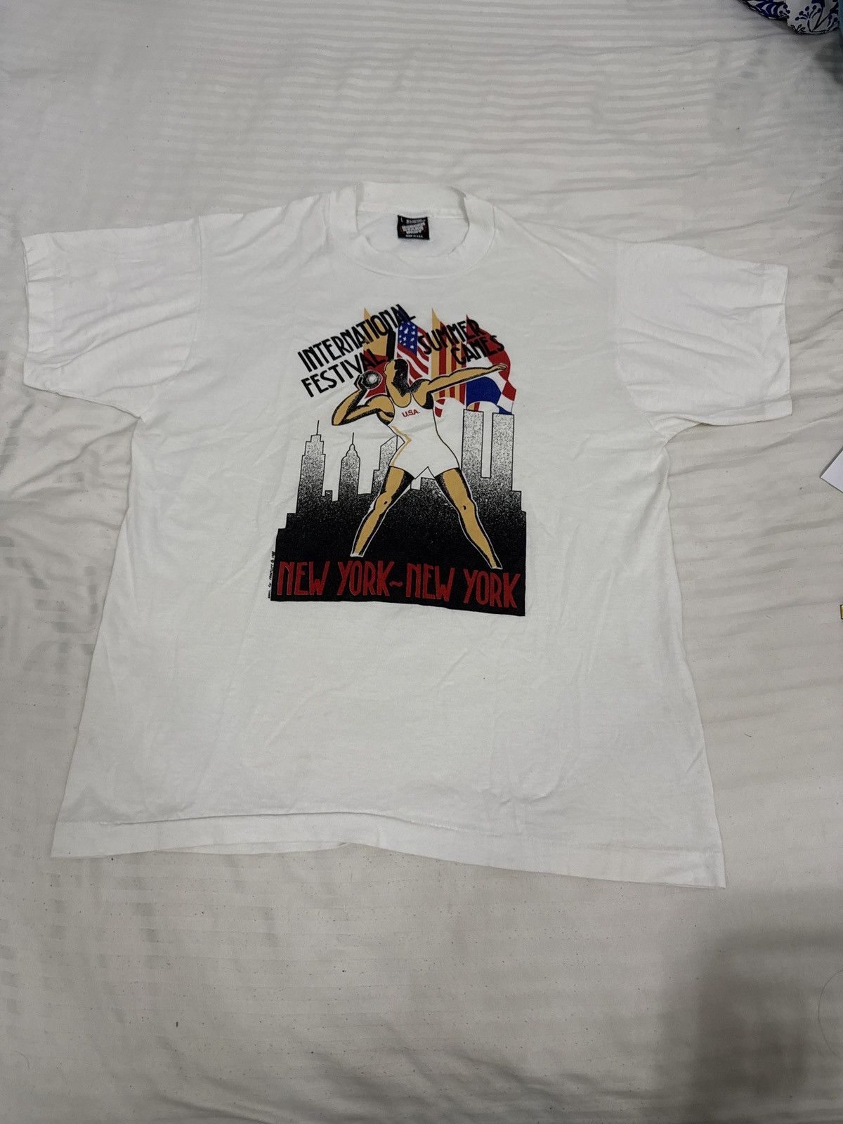 Vintage 1988 NYC Games Tee USA Made – Twin Towers Graphic Vintage Size US L / EU 52-54 / 3 - 2 Thumbnail