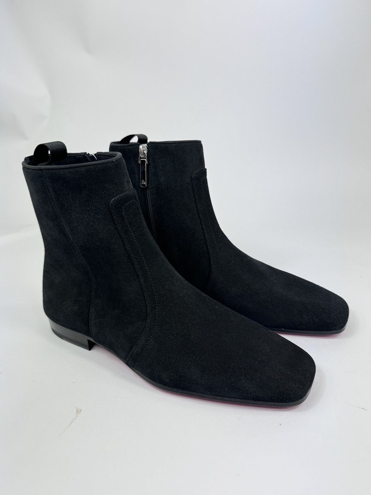 Christian Louboutin SUEDE ZIP UP ANKLE BOOTS Size US 10.5 / EU 43-44 - 2 Thumbnail