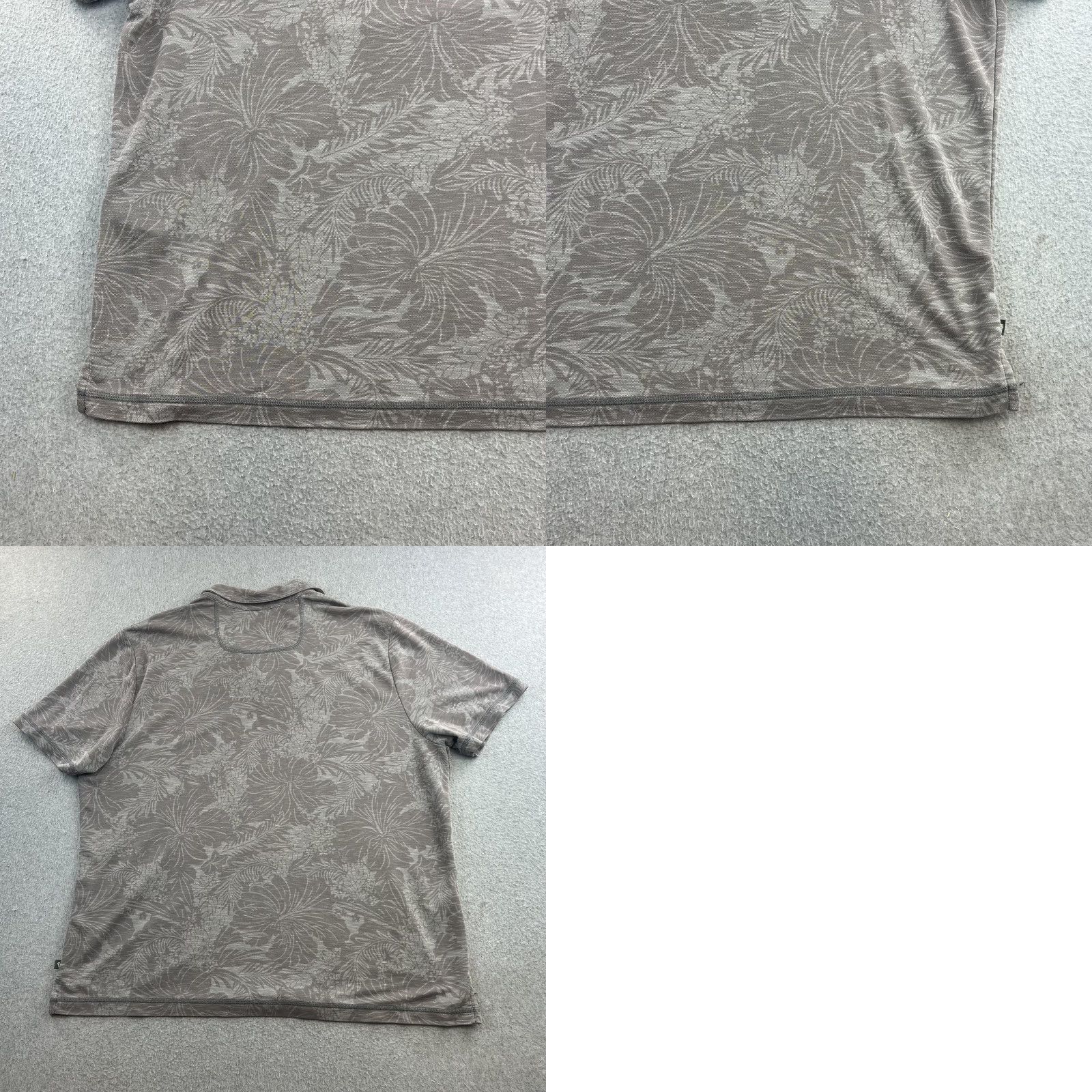 Tommy Bahama VINTAGE Tommy Bahama Polo Shirt Mens 2XL Gray Floral Tropical Knit Casual Golf Adult Size US XXL / EU 58 / 5 - 8 Thumbnail