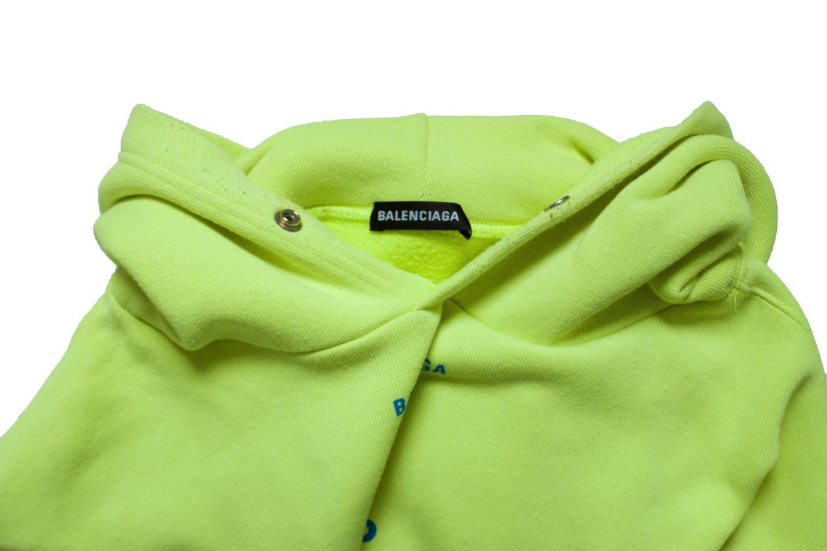 Balenciaga Balenciaga, Food programme neon hoodie in yellow Size US M / EU 48-50 / 2 - 5 Thumbnail