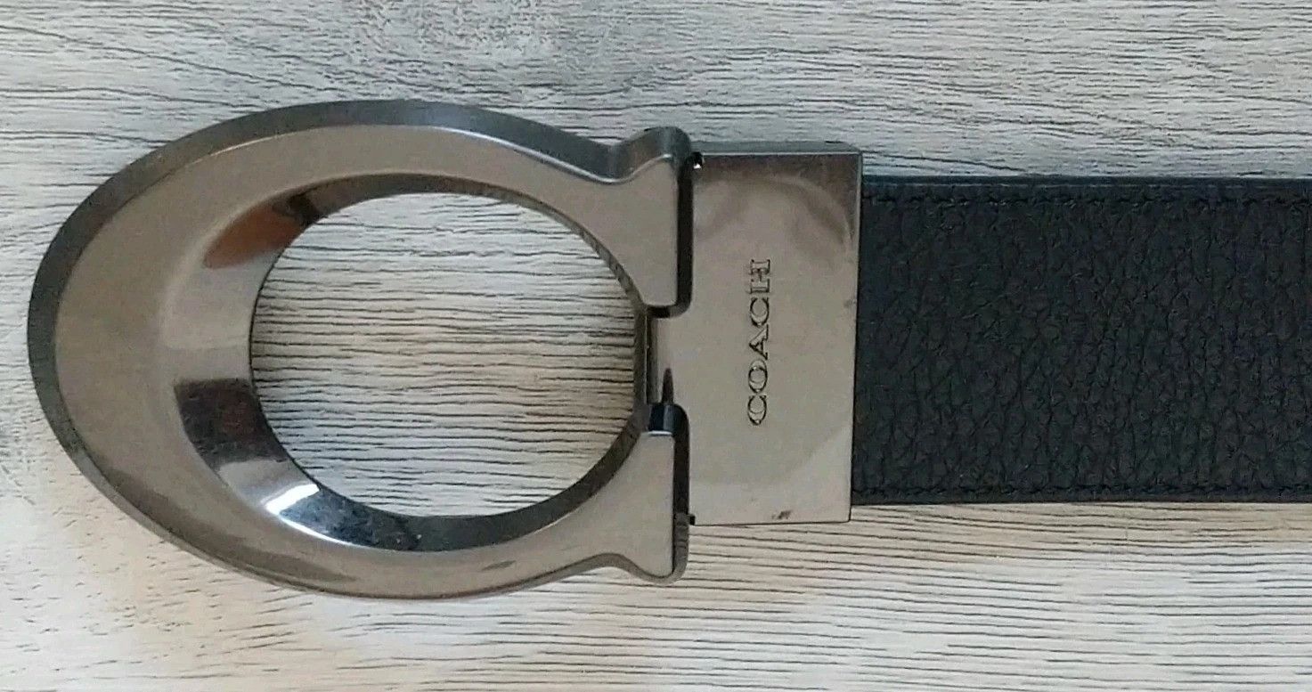 Coach Coach Men's Reversible Belt Plaque Black/Brown Leather Size 36 - 6 Thumbnail