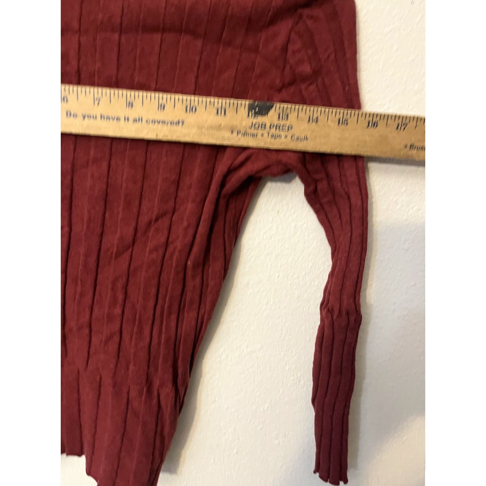 J.Crew J.CREW Sweater Women M V-Neck Pullover Ribbed Knit Burgundy Solid Womens Size M / US 6-8 / IT 42-44 - 5 Thumbnail