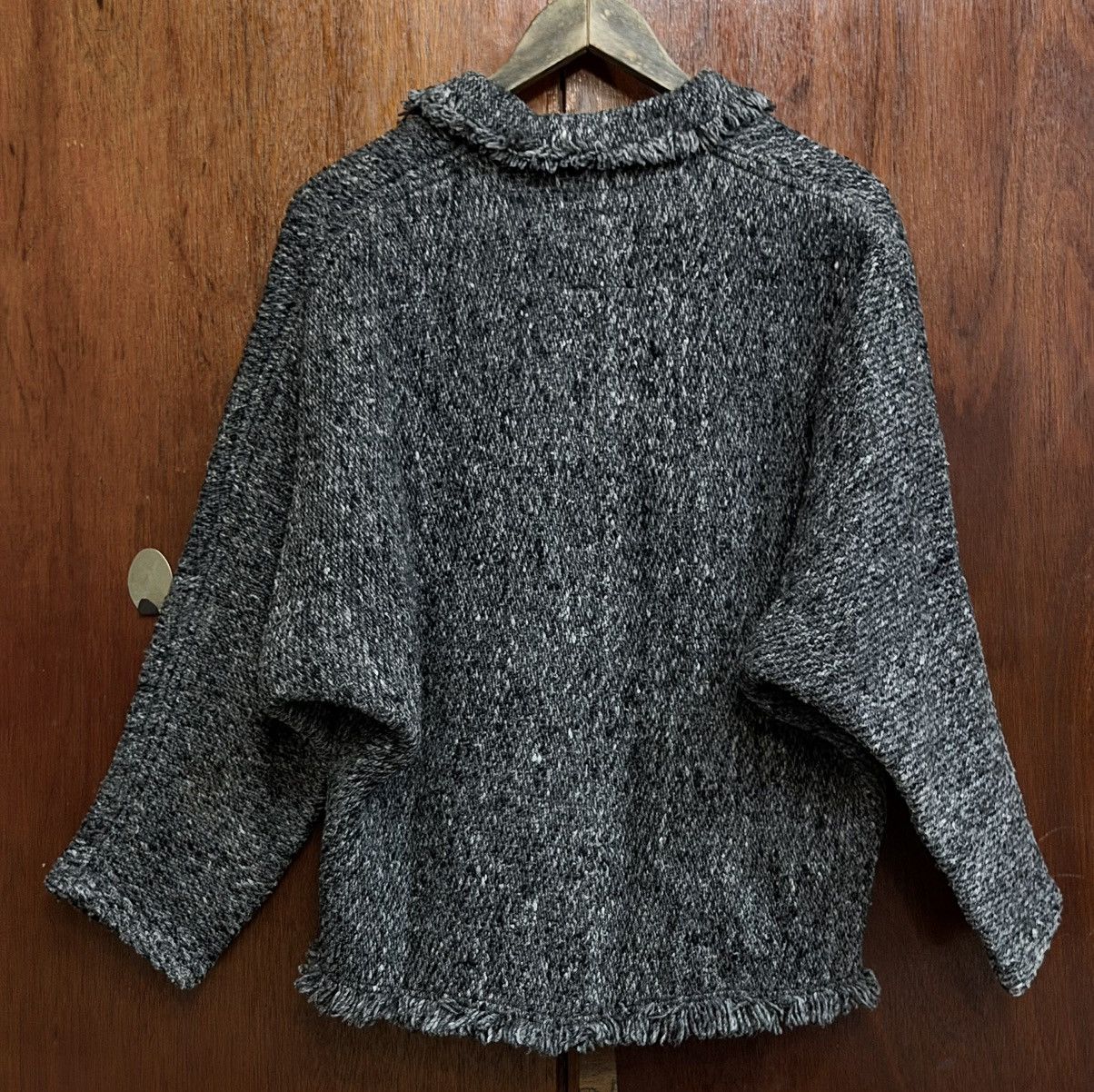 Yohji Yamamoto Y’s Yohji Yamamoto Distressed Batwing Wool Knit Jacket Size US M / EU 48-50 / 2 - 3 Thumbnail