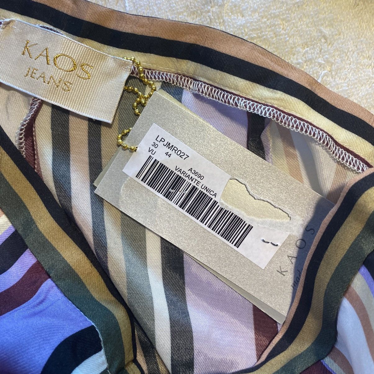 Other KAOS JEANS Wide Leg Striped Pants Italian Viscose Sz 44 Size 30" / US 8 / IT 44 - 4 Thumbnail