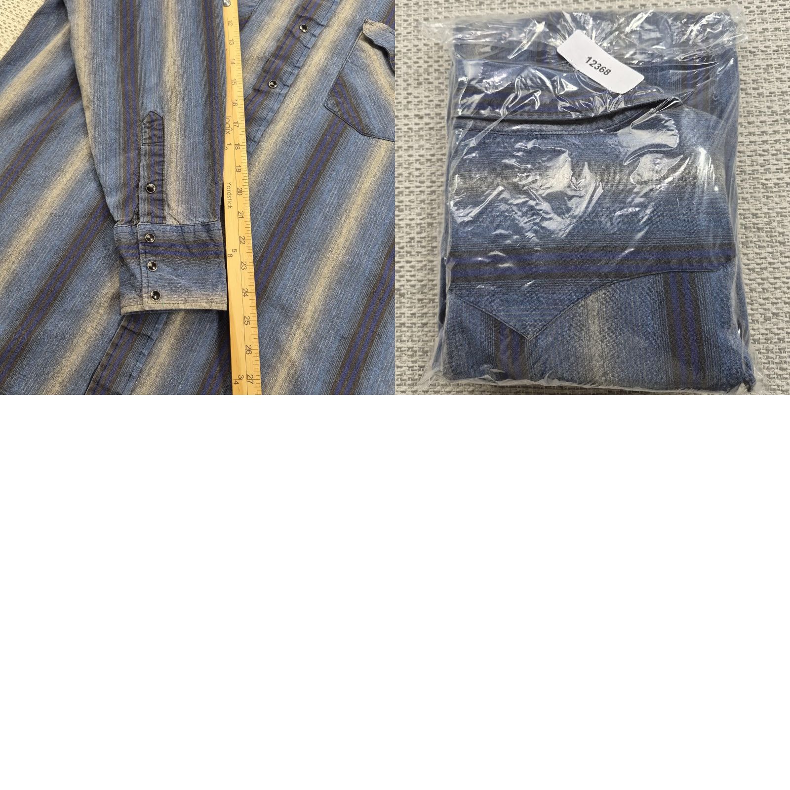 Vintage VINTAGE Panhandle Slim Shirt Mens XL Blue Striped Western Pearl Snap Long Sleeve Cowboy Size US XL / EU 56 / 4 - 9 Thumbnail