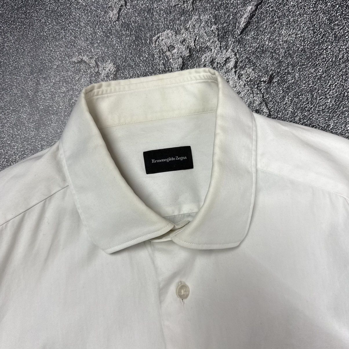 Ermenegildo Zegna Luxury Ermenegildo Zegna White Button Up Shirt Size US M / EU 48-50 / 2 - 6 Thumbnail