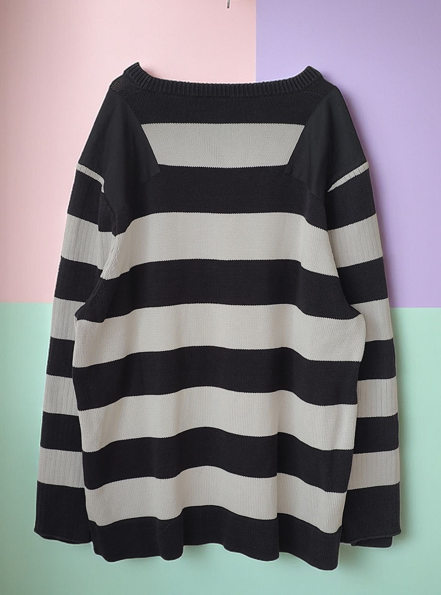 Liam Hodges RARE Liam Hodges Cotton Stripe Oversized Knit Sweater Size US XL / EU 56 / 4 - 2 Thumbnail