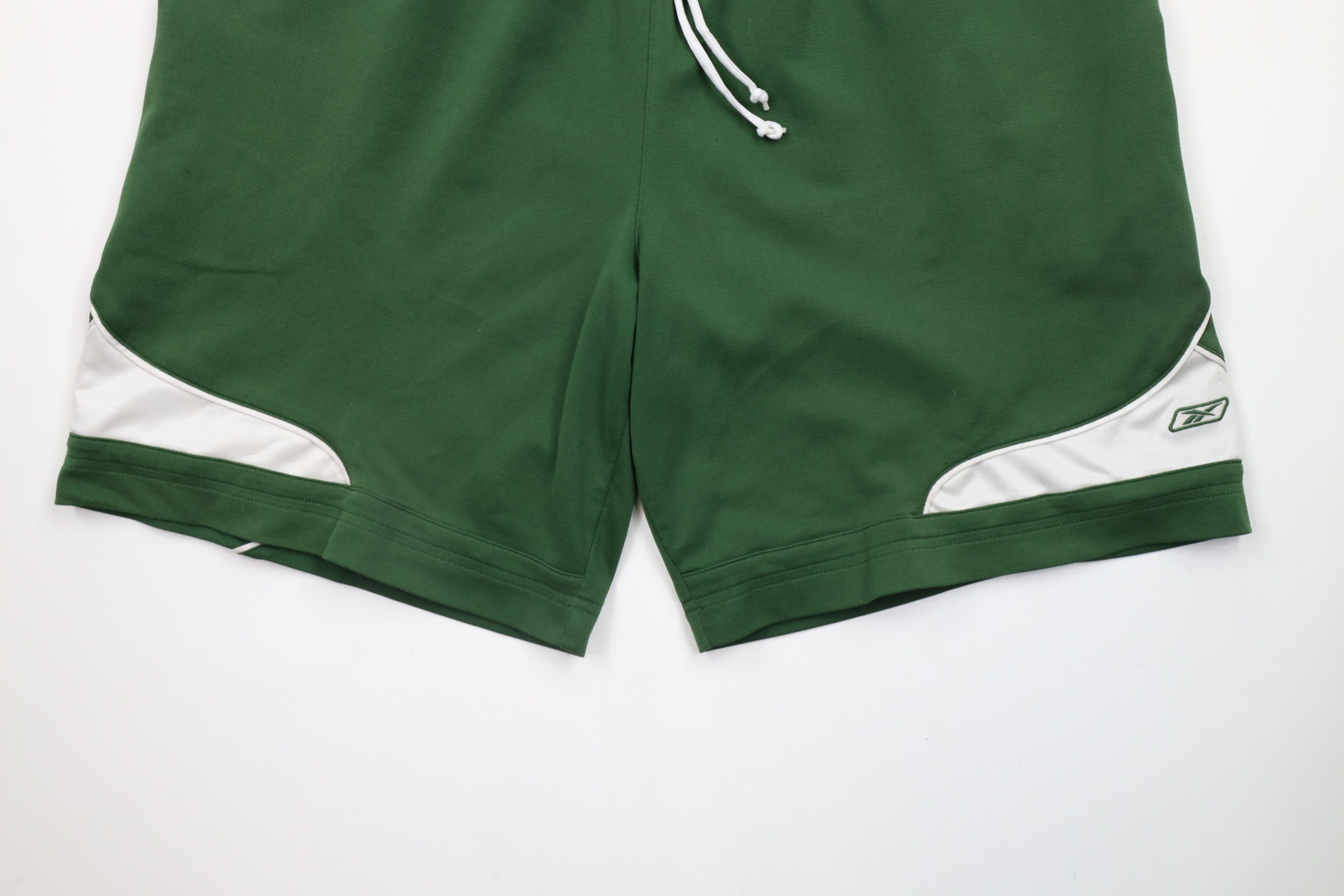 Reebok × Vintage Vintage 90s Reebok Logo Above Knee Heavyweight Shorts Green Size US 36 / EU 52 - 4 Thumbnail
