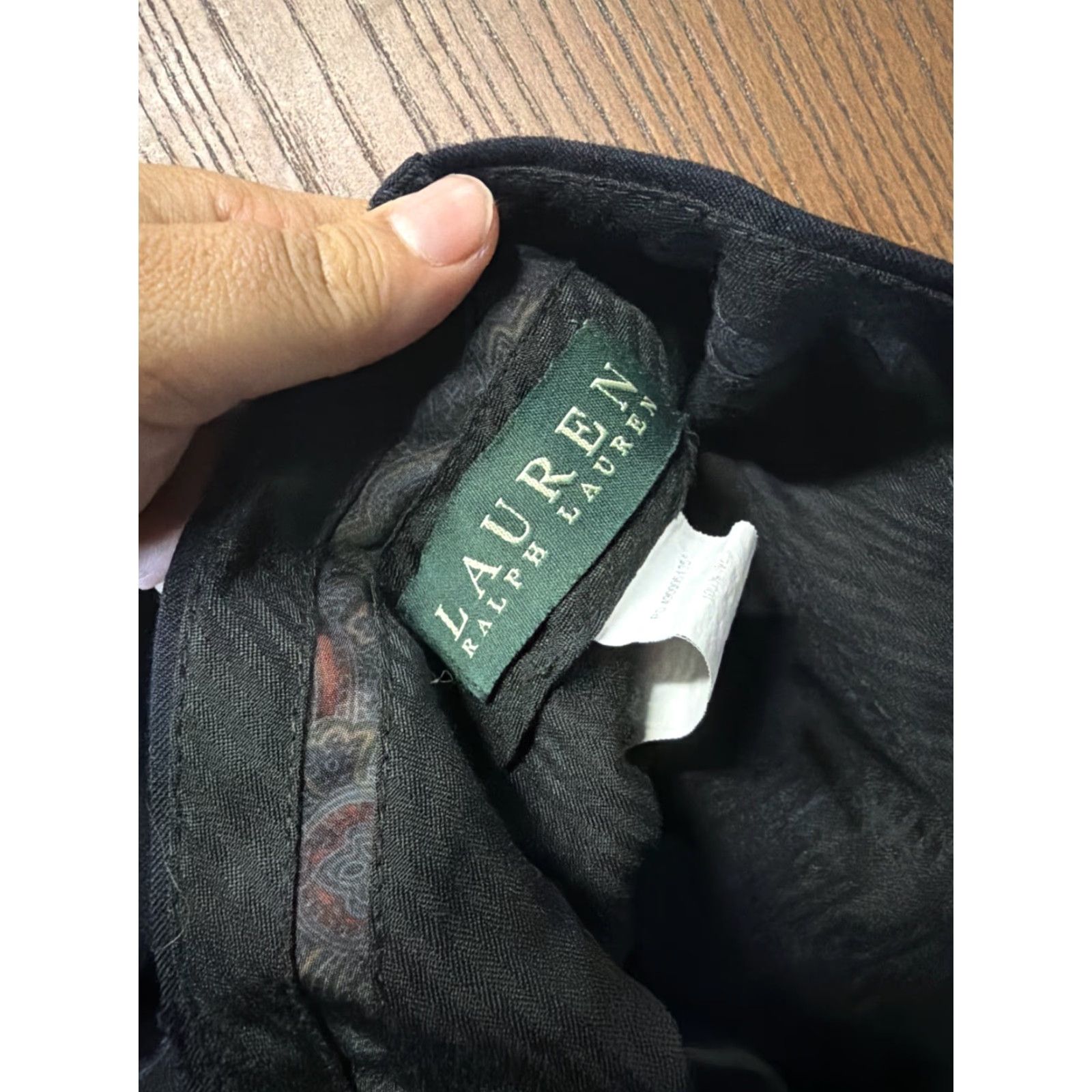 Ralph Lauren Lauren Ralph Lauren Pants Men 36x32 Wool Black Dress Pants Mens Regular Straight 100% Wool Geometric Pattern Vintage No Size US 36 / EU 52 - 3 Thumbnail