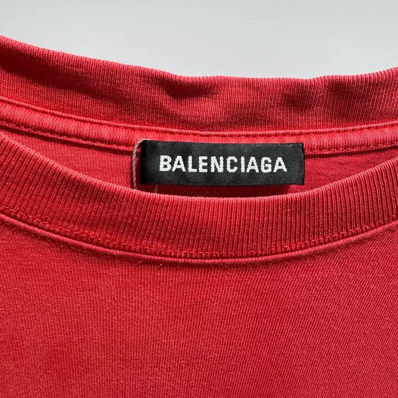 Balenciaga Balenciaga Red Letter Logo Short Sleeve Size US XL / EU 56 / 4 - 3 Thumbnail