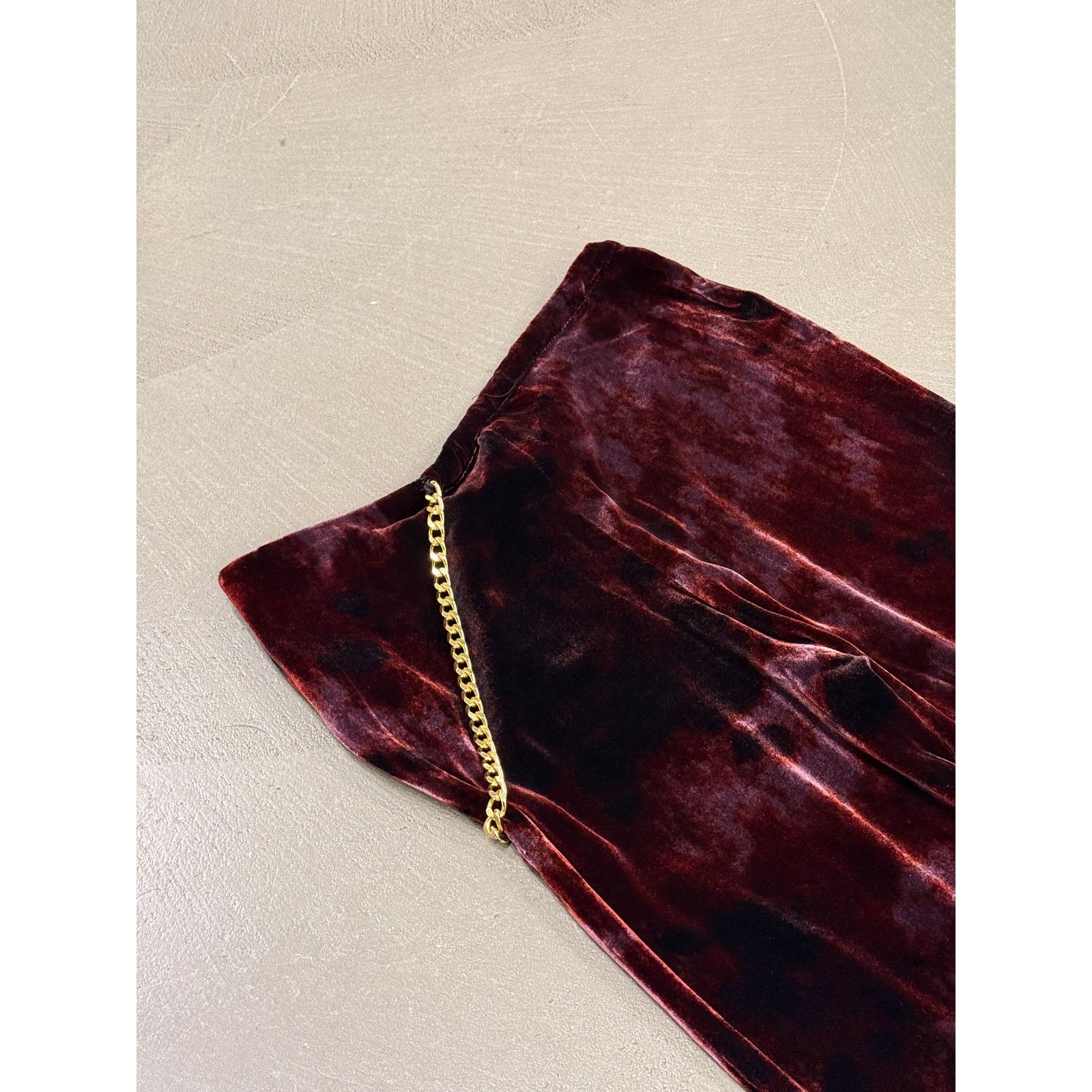Roberto Cavalli Roberto Cavalli burgundy velvet flared pants with chain Size 30" / US 8 / IT 44 - 5 Thumbnail