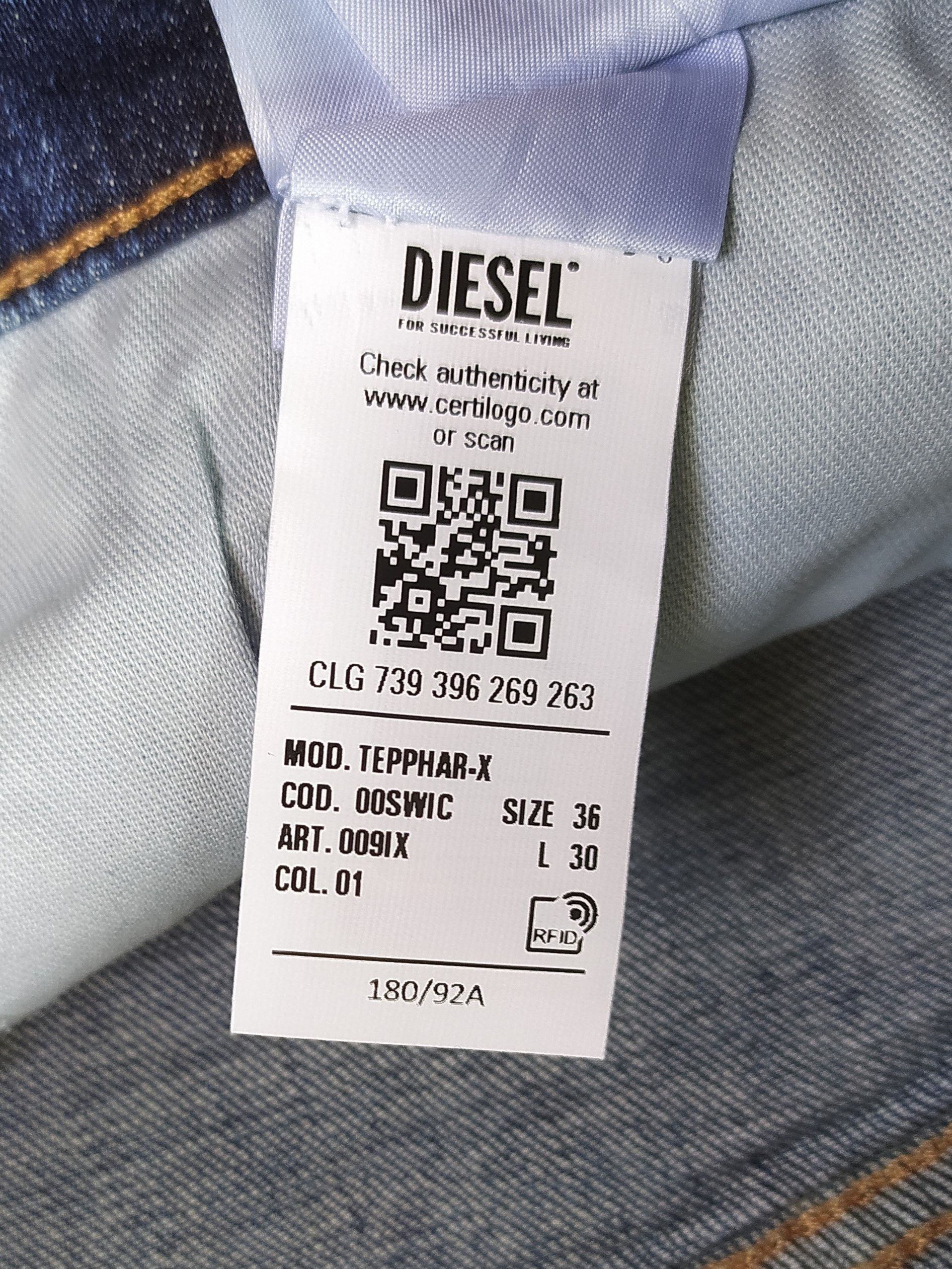 Diesel Diesel TEPPHAR-X-009IX- Men's Jeans Free Shipping T/ 9834 Size US 36 / EU 52 - 5 Thumbnail