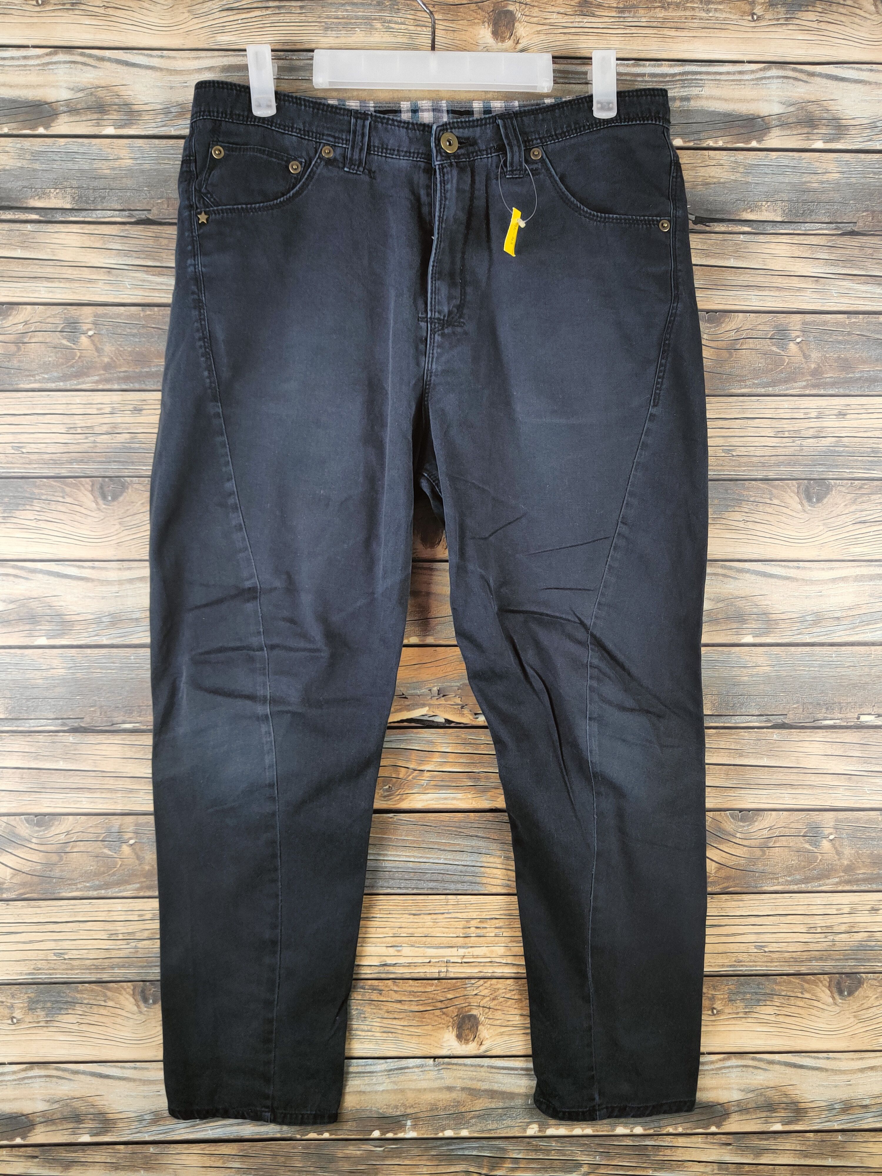 Japanese Brand DL Retro Girl Black Multipocket Casual Pants #46-313 Size 31" - 1 Thumbnail