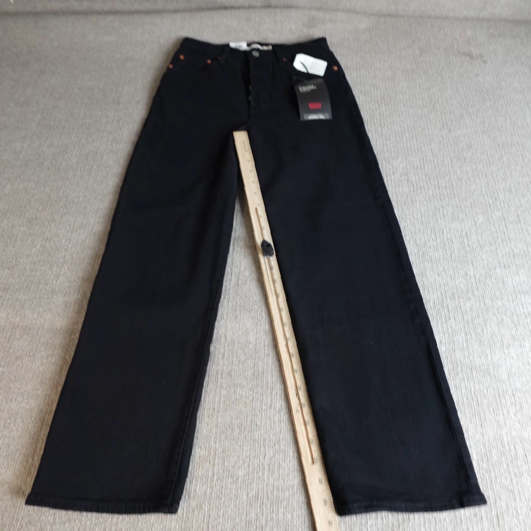 Levi's Levi's Womens Jeans 28 x 27 Black 724 High Rise Straight Cropped NEW Size 28" / US 6 / IT 42 - 7 Thumbnail