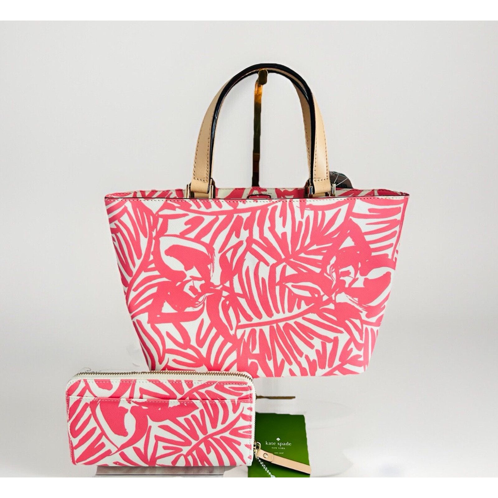 Kate Spade Kate Spade Jules Grant Street Juno Satchel Wallet Palms Pink Size ONE SIZE - 2 Thumbnail