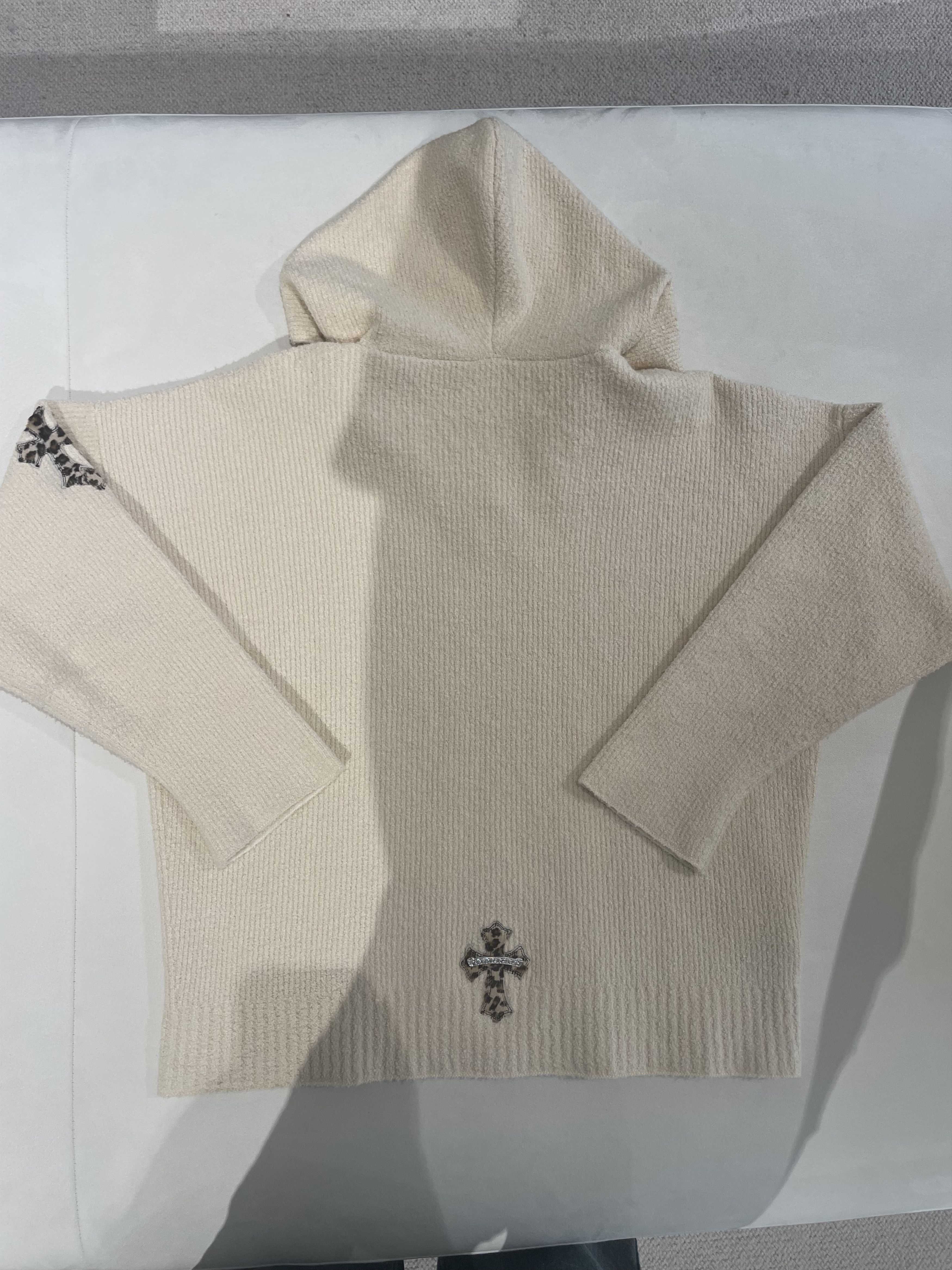 Chrome Hearts Chrome Hearts Leopard Cross Patch Cashmere Pullover Hoodie Size ONE SIZE - 6 Thumbnail