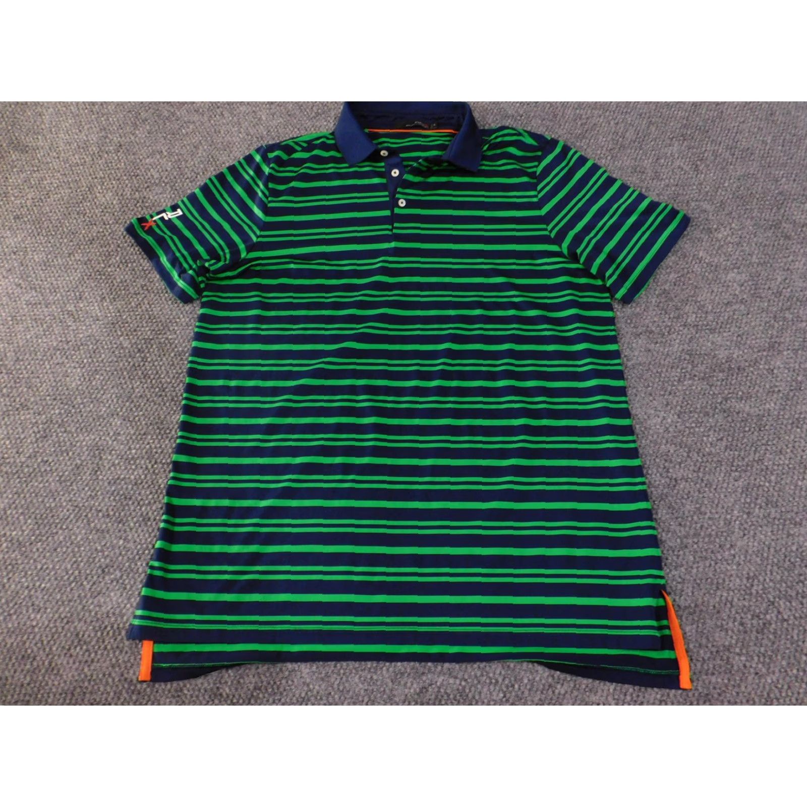 Ralph Lauren VINTAGE? No — RLX Ralph Lauren Polo Shirt Mens XS Blue Striped Golf Short Sleeve Polo Shirt Size US L / EU 52-54 / 3 - 3 Thumbnail