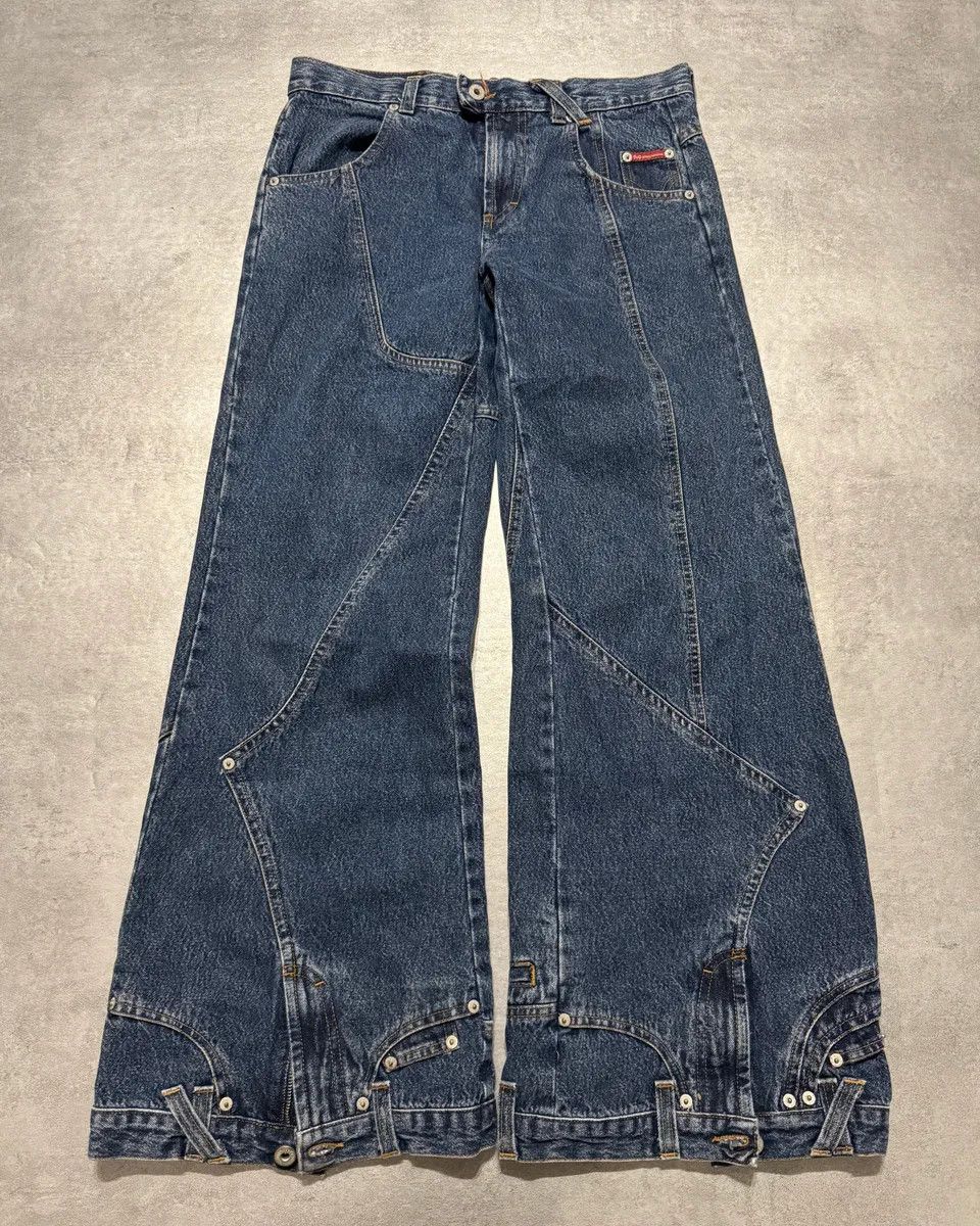 AW2003 Dolce & Gabbana Flared Trompe L'oeil Jeans