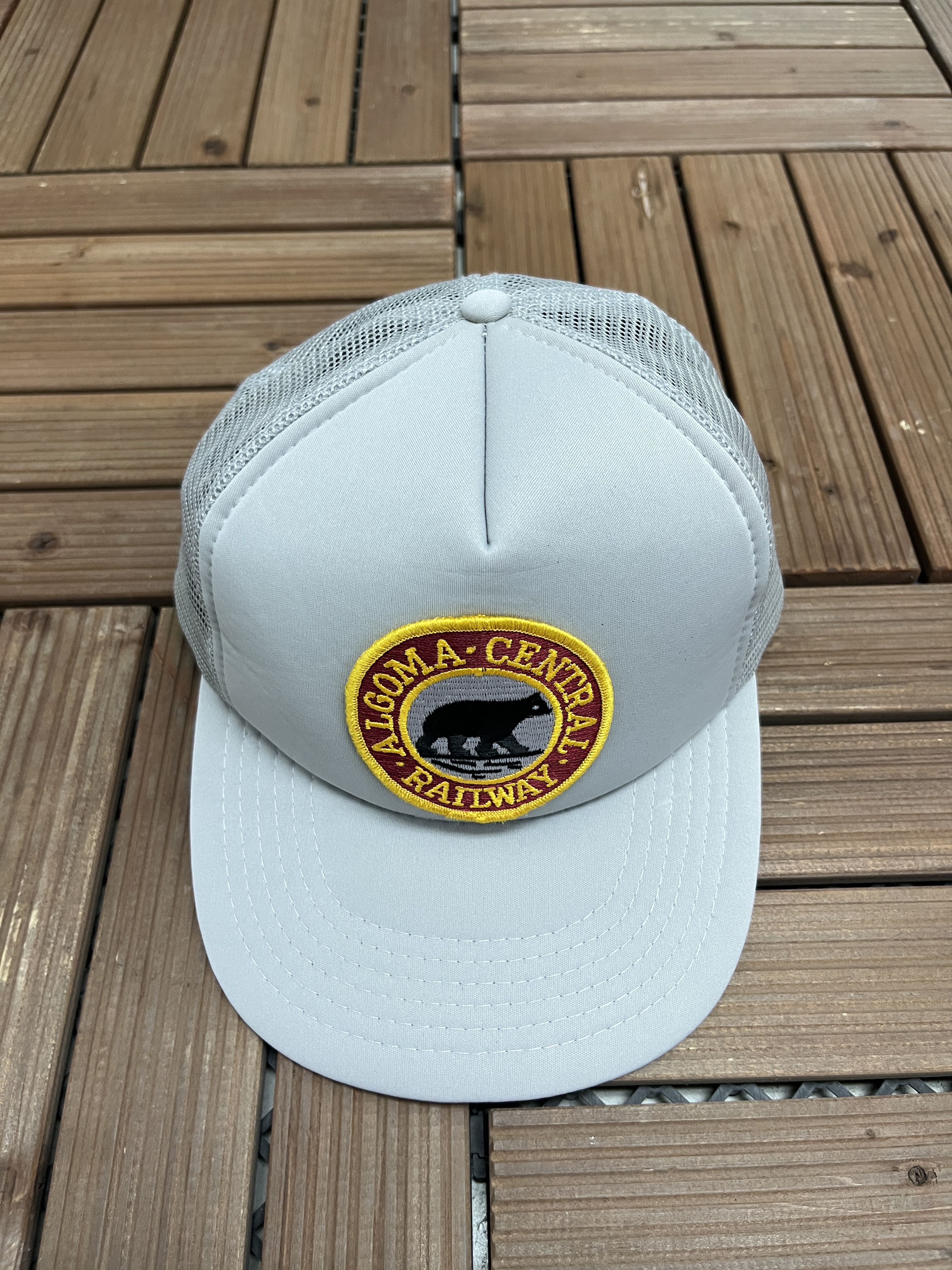 Vintage Algoma Central Railway Vintage Grey Snap Back Hat Cap Size ONE SIZE - 2 Thumbnail