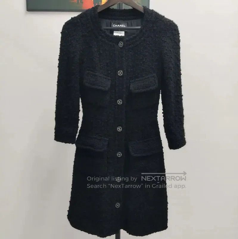 Chanel Chanel Black Long Coat for Women . Size S / US 4 / IT 40 - 1 Thumbnail