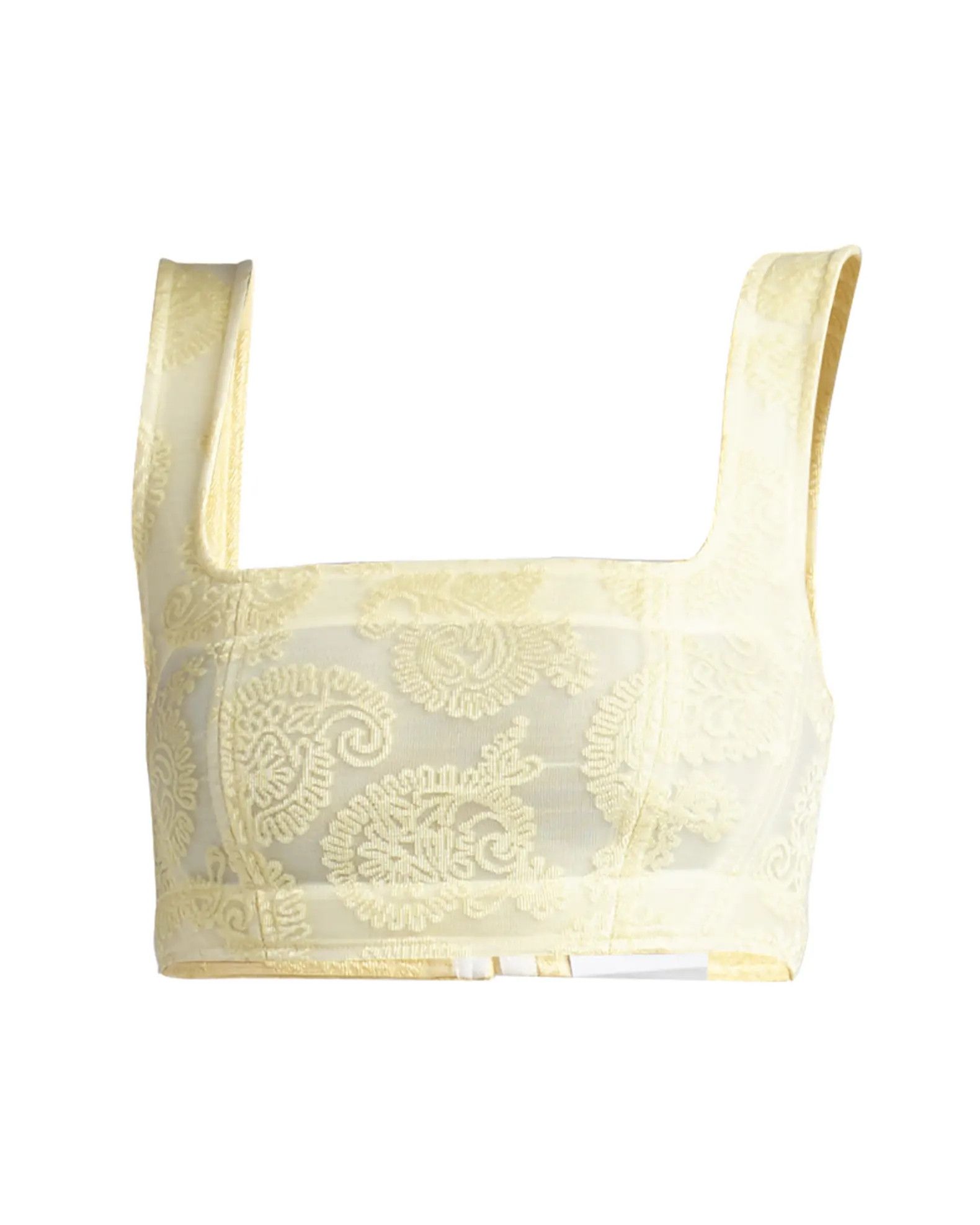 Jil Sander o1y1025 Crop Top in Yellow Size M / US 6-8 / IT 42-44 - 1 Thumbnail