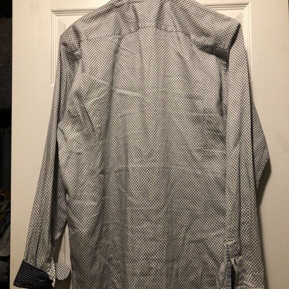 Ted Baker Ted Baker men's white cotton casual shirt size: 6 Size US L / EU 52-54 / 3 - 5 Thumbnail