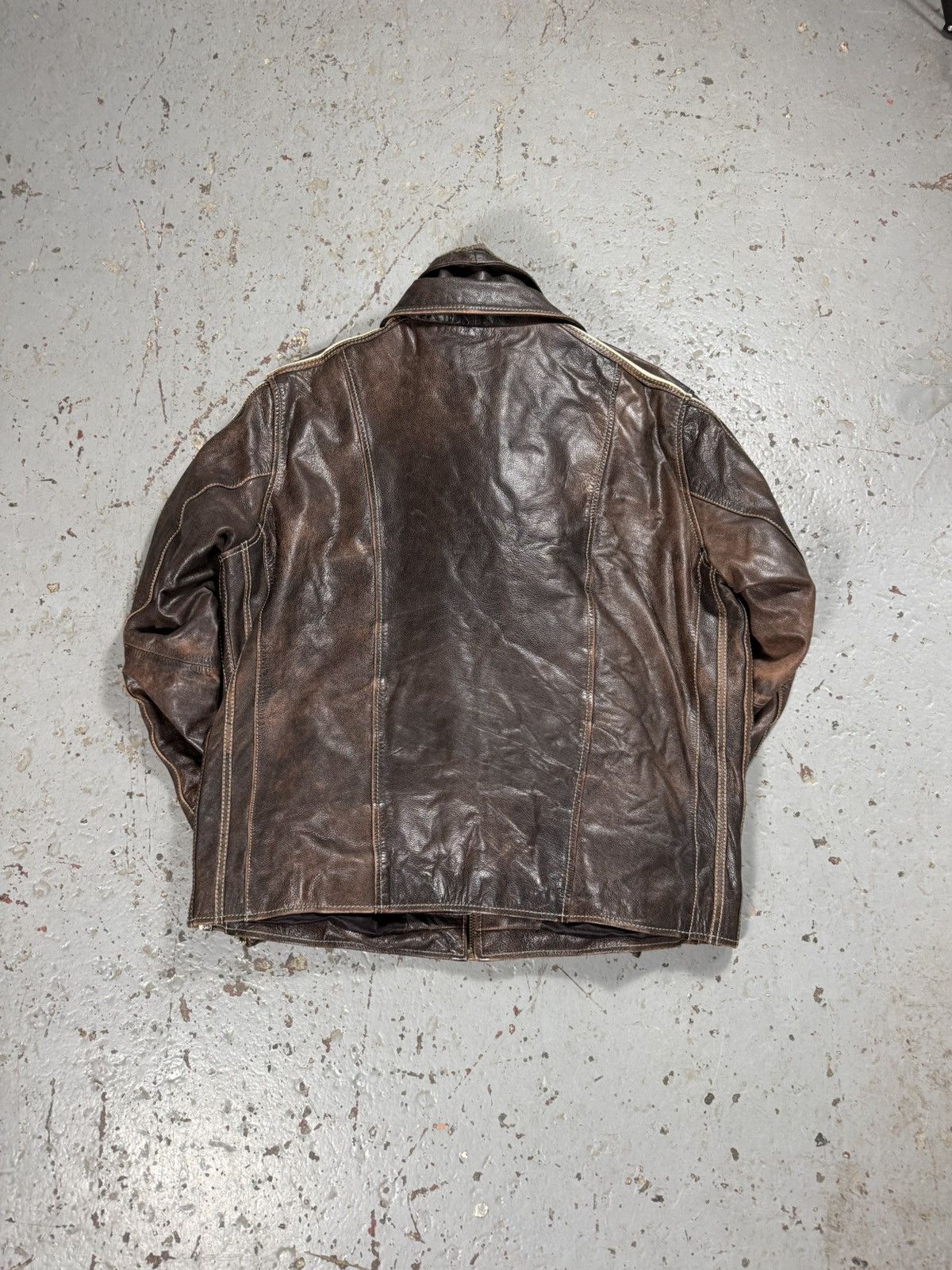 Other Vintage CMM Detachable Fur Collar Leather Faded Pinstripe Ja Size US XL / EU 56 / 4 - 9 Thumbnail