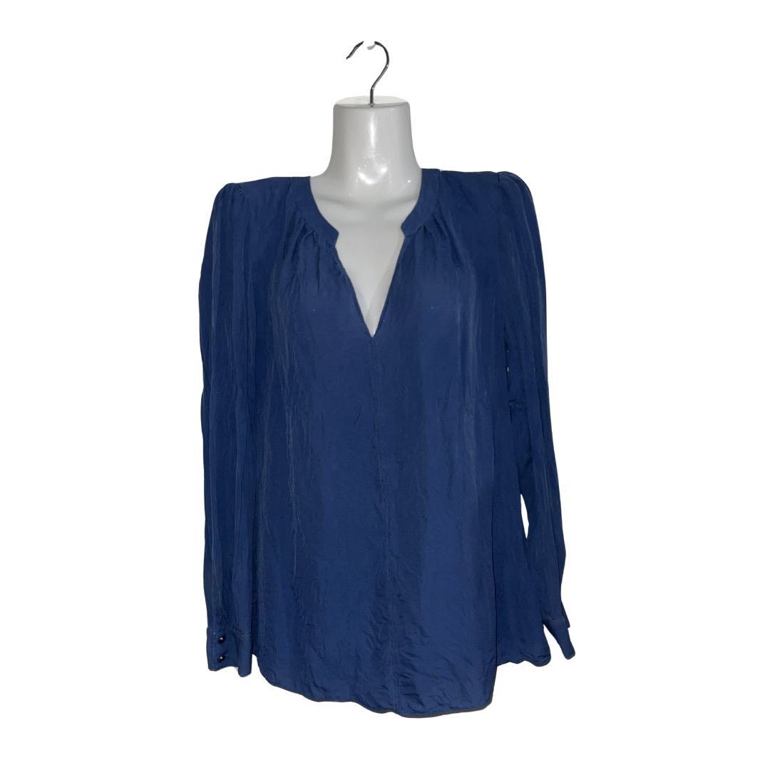 White House Black Market Silk V-Neckline Long Sleeve Blouse Size 6 Career Chic Size M / US 6-8 / IT 42-44 - 1 Thumbnail