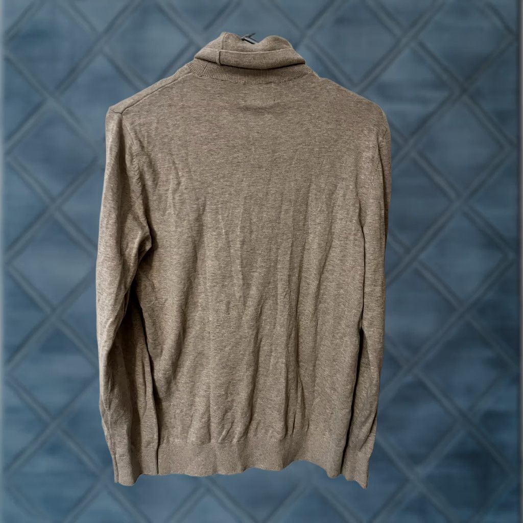 H&M H&M Turtleneck Sweater Slim Fit Small Beige Brown Long Sleeve Ribbing at Neck - Vintage Size US S / EU 44-46 / 1 - 1 Thumbnail