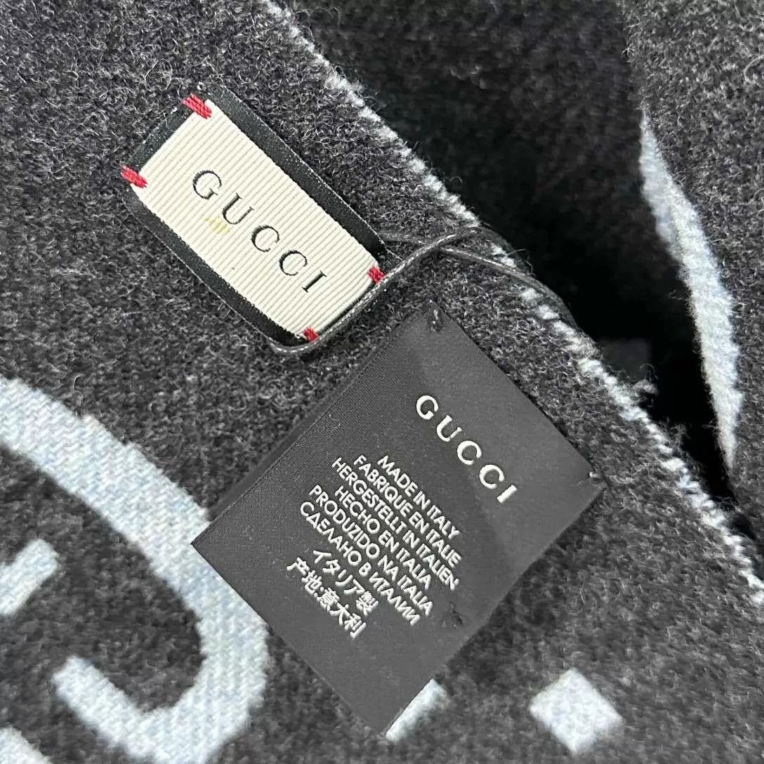 Gucci GUCCI GG monogram all-over check double-sided scarf Size ONE SIZE - 6 Thumbnail