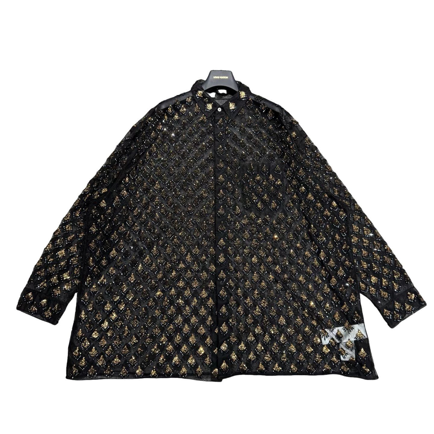 Dior Dior Sequin Embroidery Mesh Shirt 41 L Size US L / EU 52-54 / 3 - 1 Thumbnail