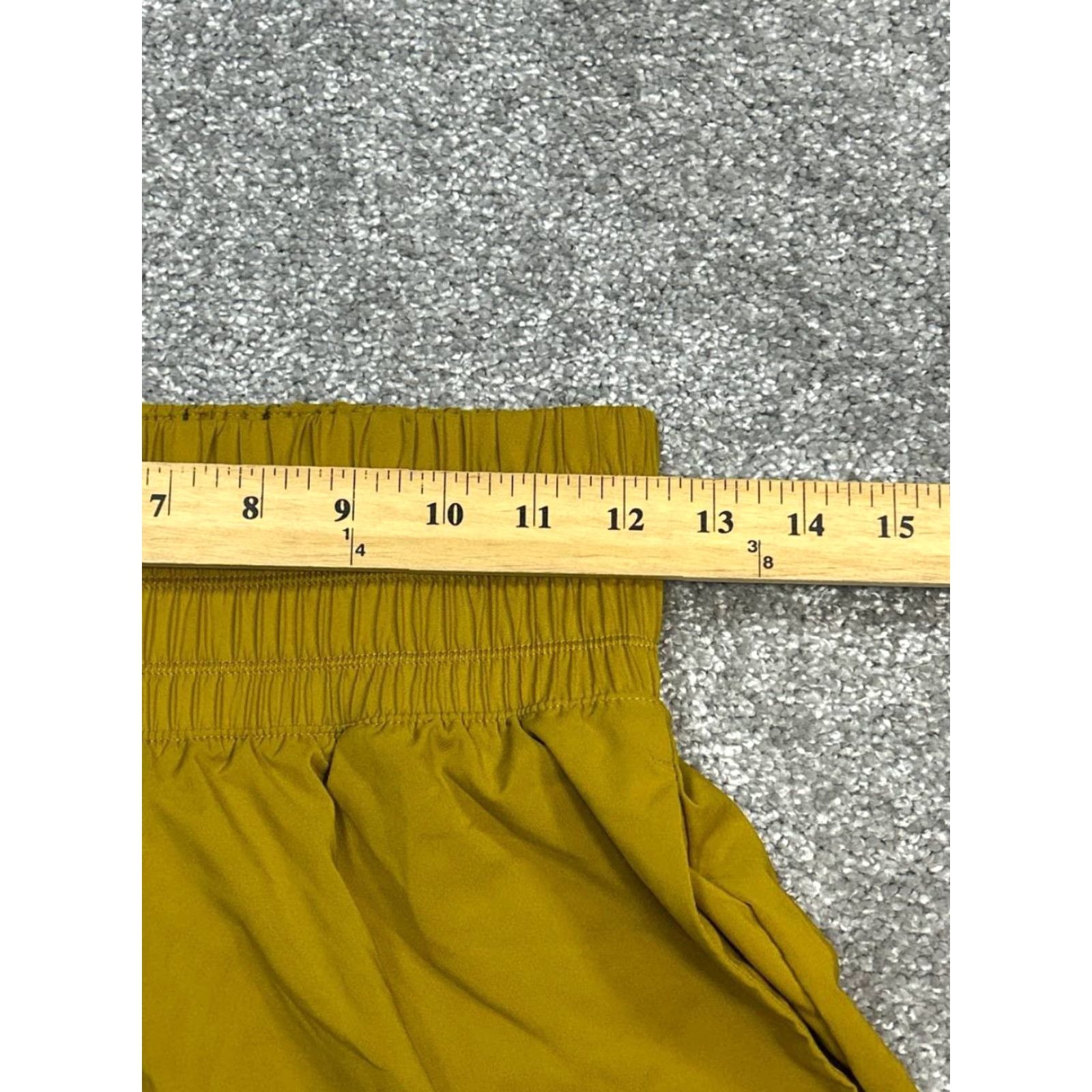 Nike Nike Running Shorts Womens Small Yellow Dri Fit Brief Liner Swoosh Logo Stretch Shirt Size 28" / US 6 / IT 42 - 7 Thumbnail