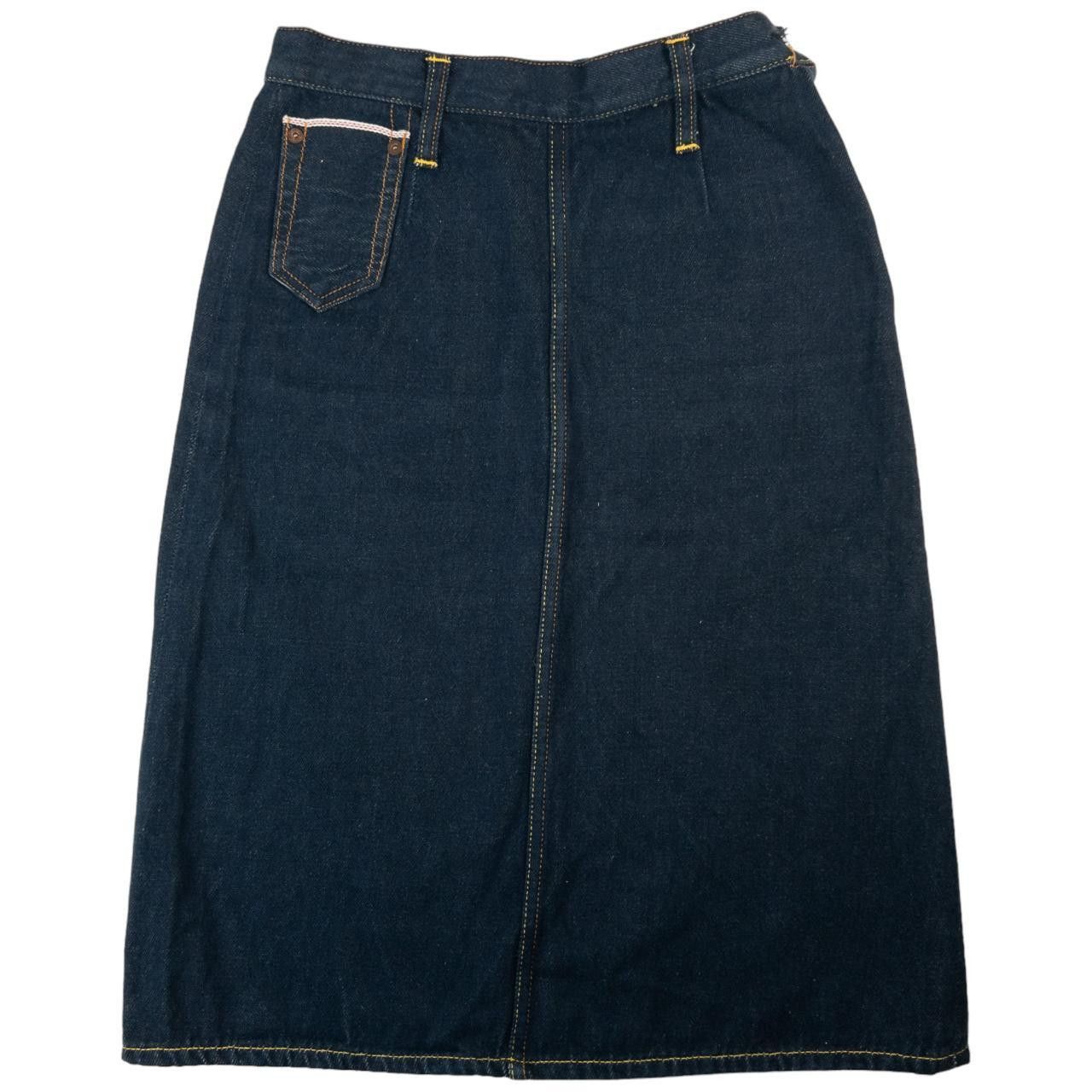 Evisu Vintage Evisu Double Gull Japanese Denim Midi Skirt Size W26 Size 26" / US 2 / IT 38 - 2 Thumbnail