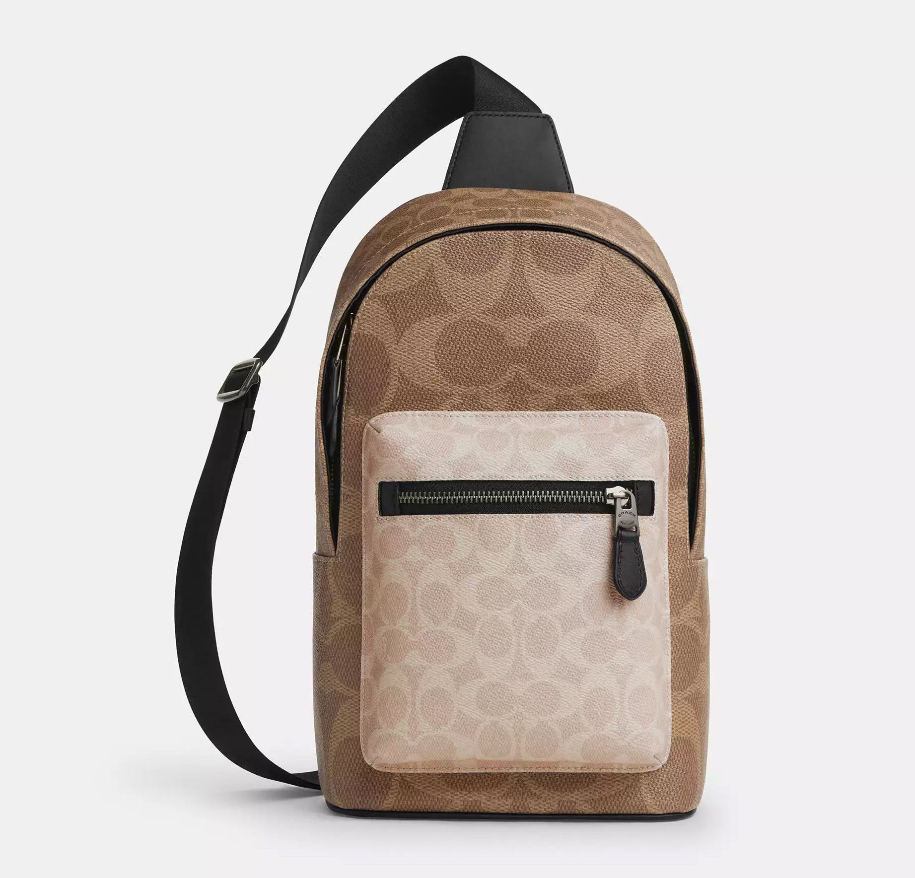 Coach MEN'S West Pack In Blocked Signature Canvas CAB60 Size ONE SIZE - 3 Thumbnail